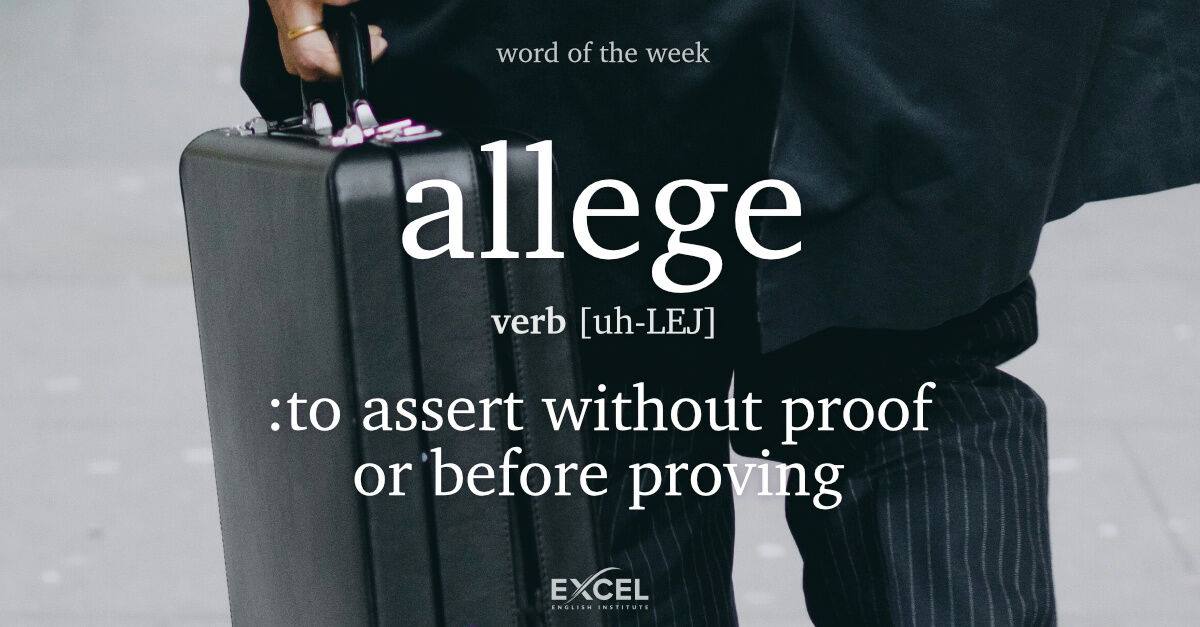 Our #WordOfTheWeek originated from the Latin word - allegare 