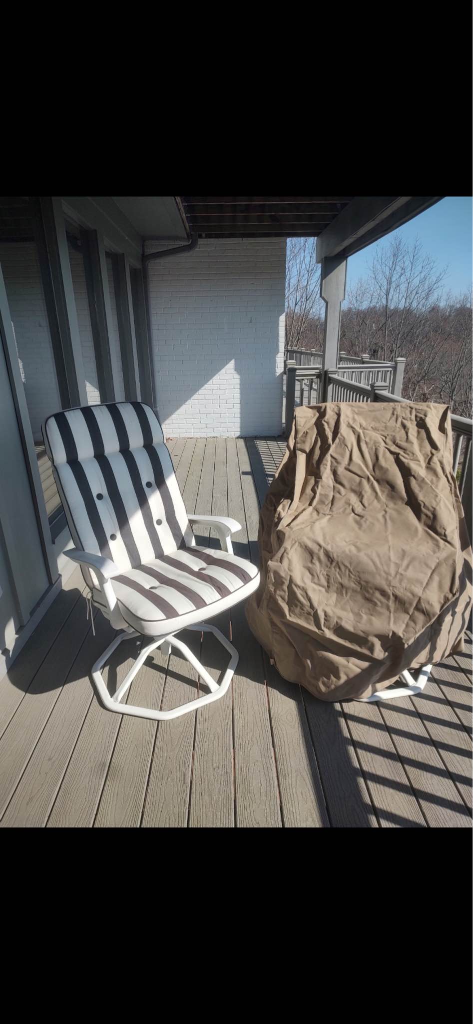 Resin patio chairs w/arms, swivel/rocker - Outdoor Chairs, Benches ...