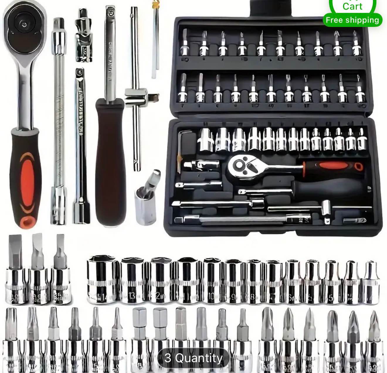 46-piece wrence socket set new car repairs home fix, mechanic North ...