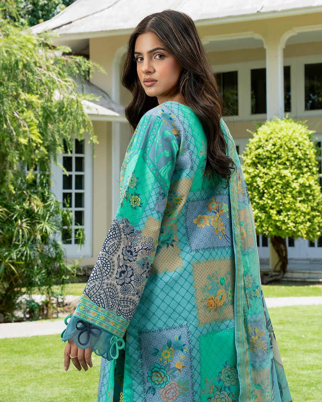 charizma green dress charizma vasal luxury chiffon 2025