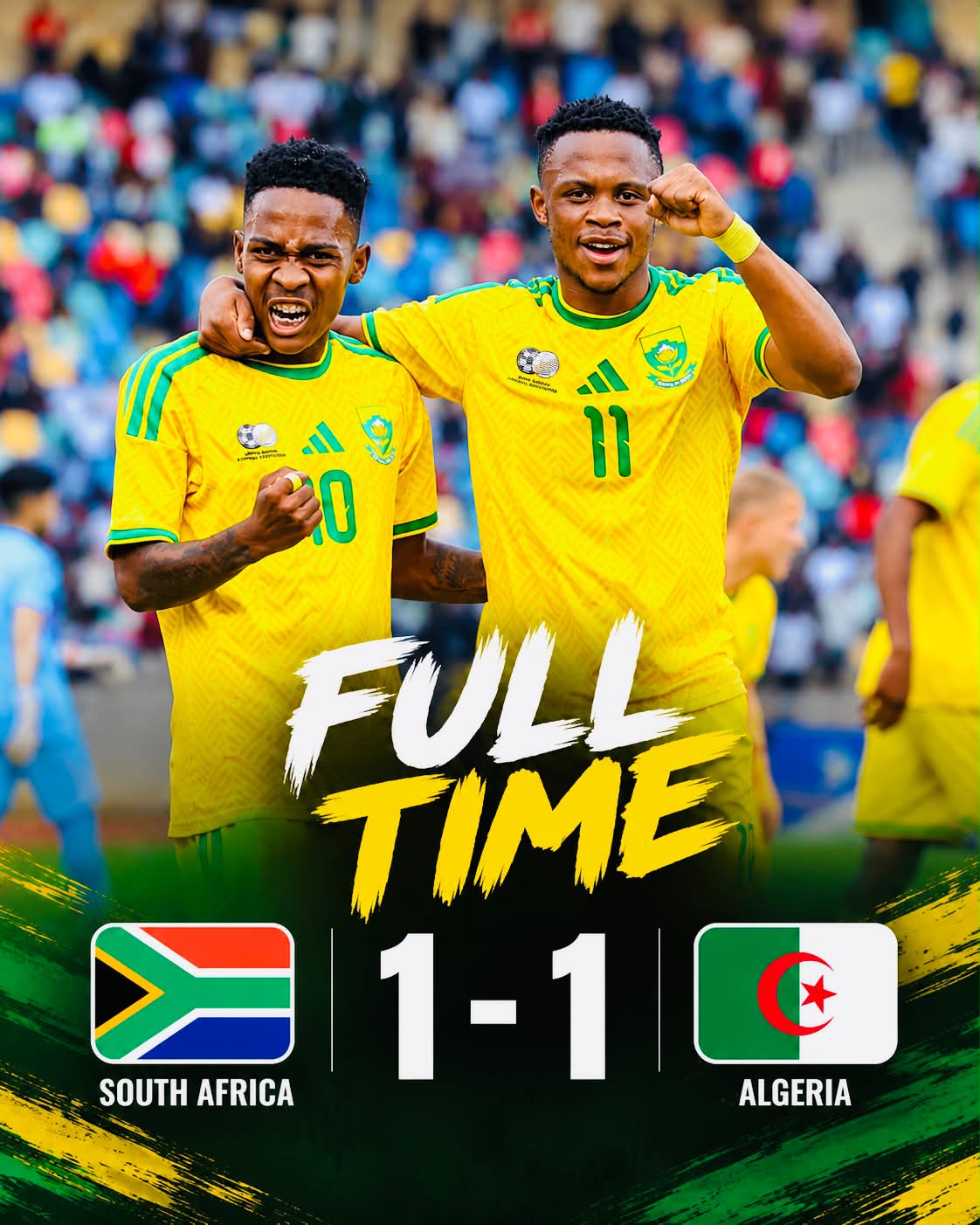 Algeria improve and hold SA U-23 to a tough draw in second match