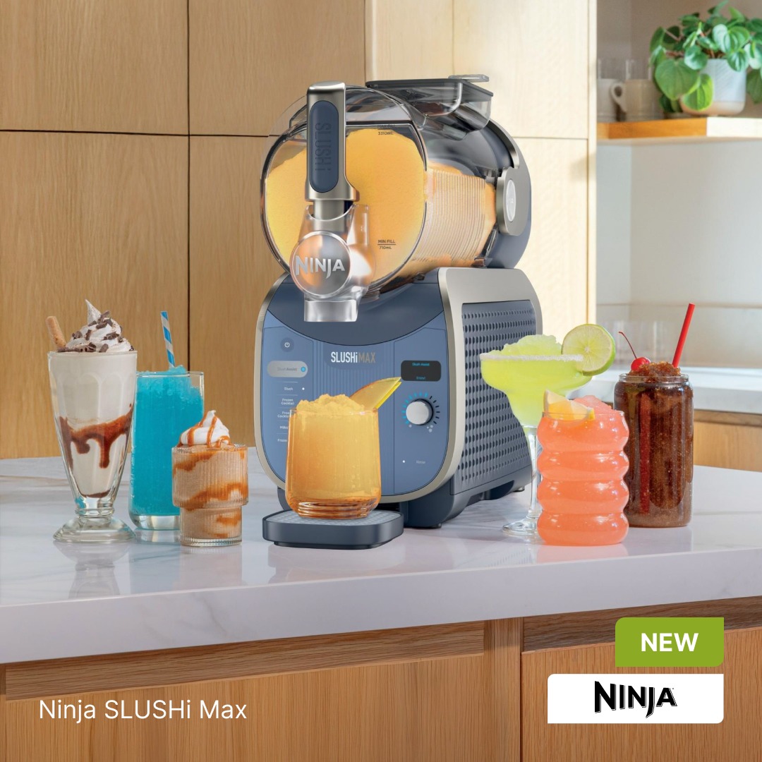 🥤 NEW! Ninja SLUSHi Max ❄️ From refreshing slushies and frozen cocktails to creamy milkshakes and frappés, enjoy your favourite frozen drinks at home! Perfect for summer entertaining or cooling off