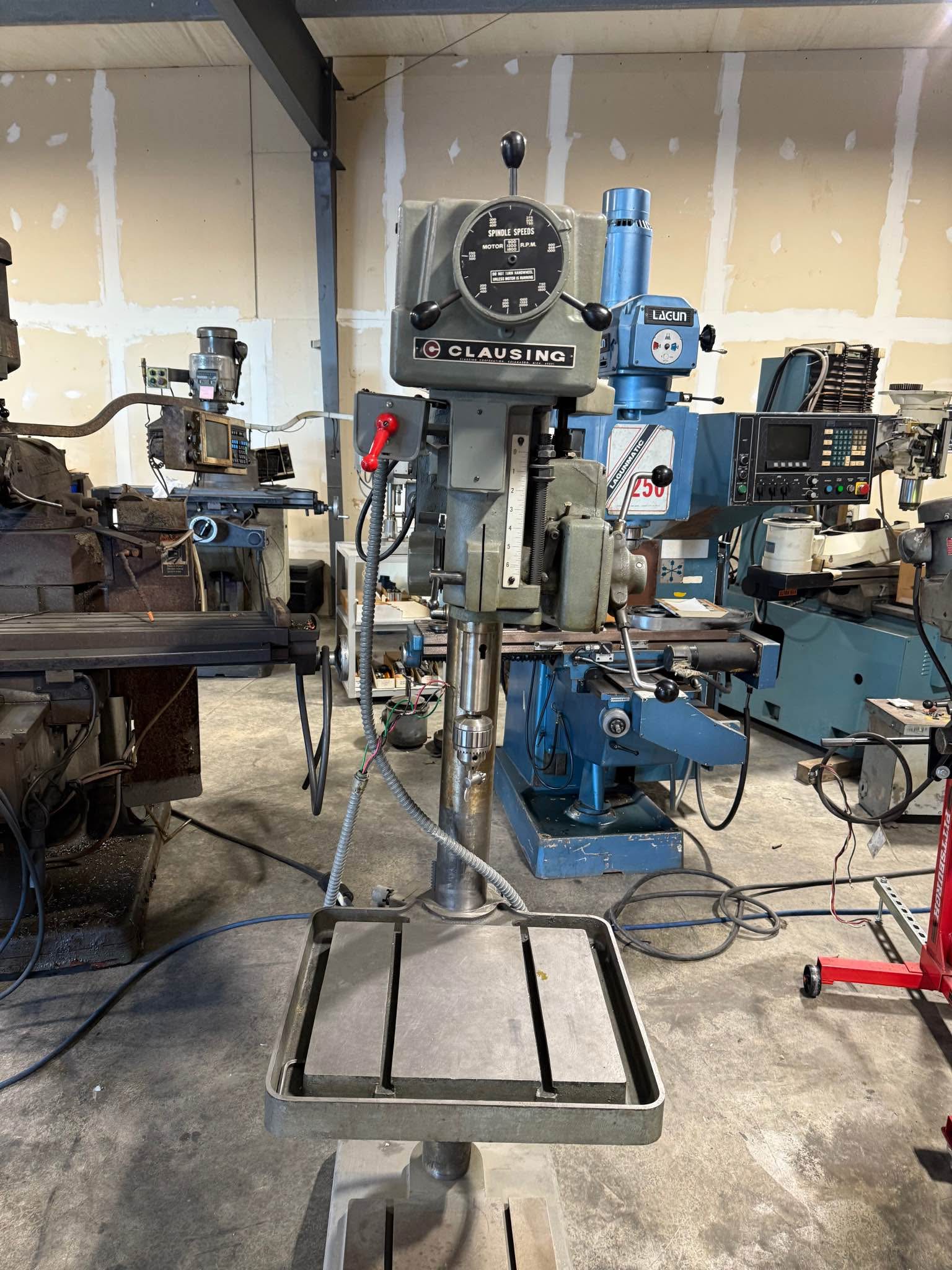 Clausing 2276 drill press 20” 220v three phase with forward and reverse ...