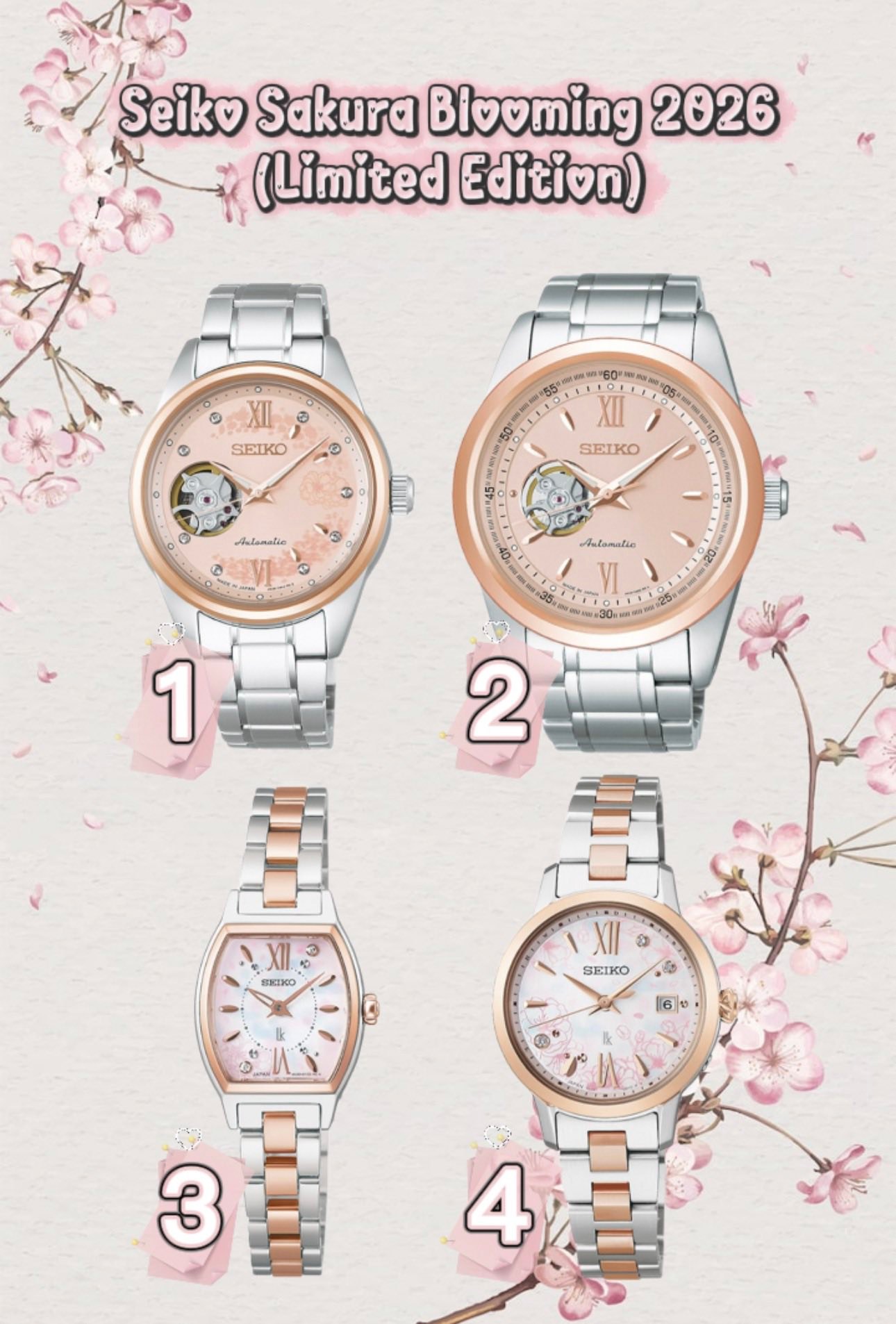 🌸 SEIKO SAKURA BLOOMING 2026 🌸✨ LIMITED EDITION | JAPAN