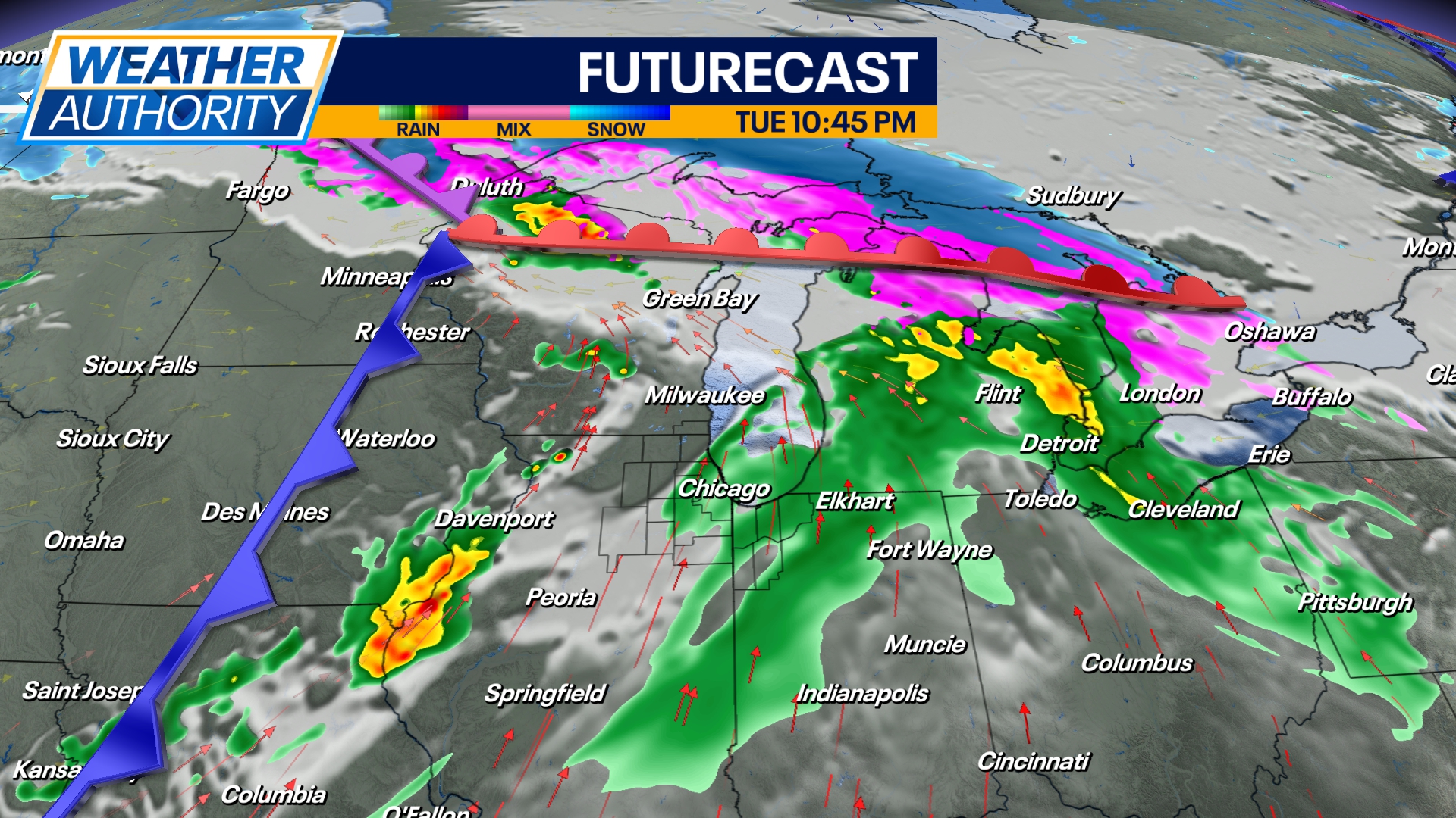 Meteorologist - I'm tracking a chance of rain and possibly a few storms ...