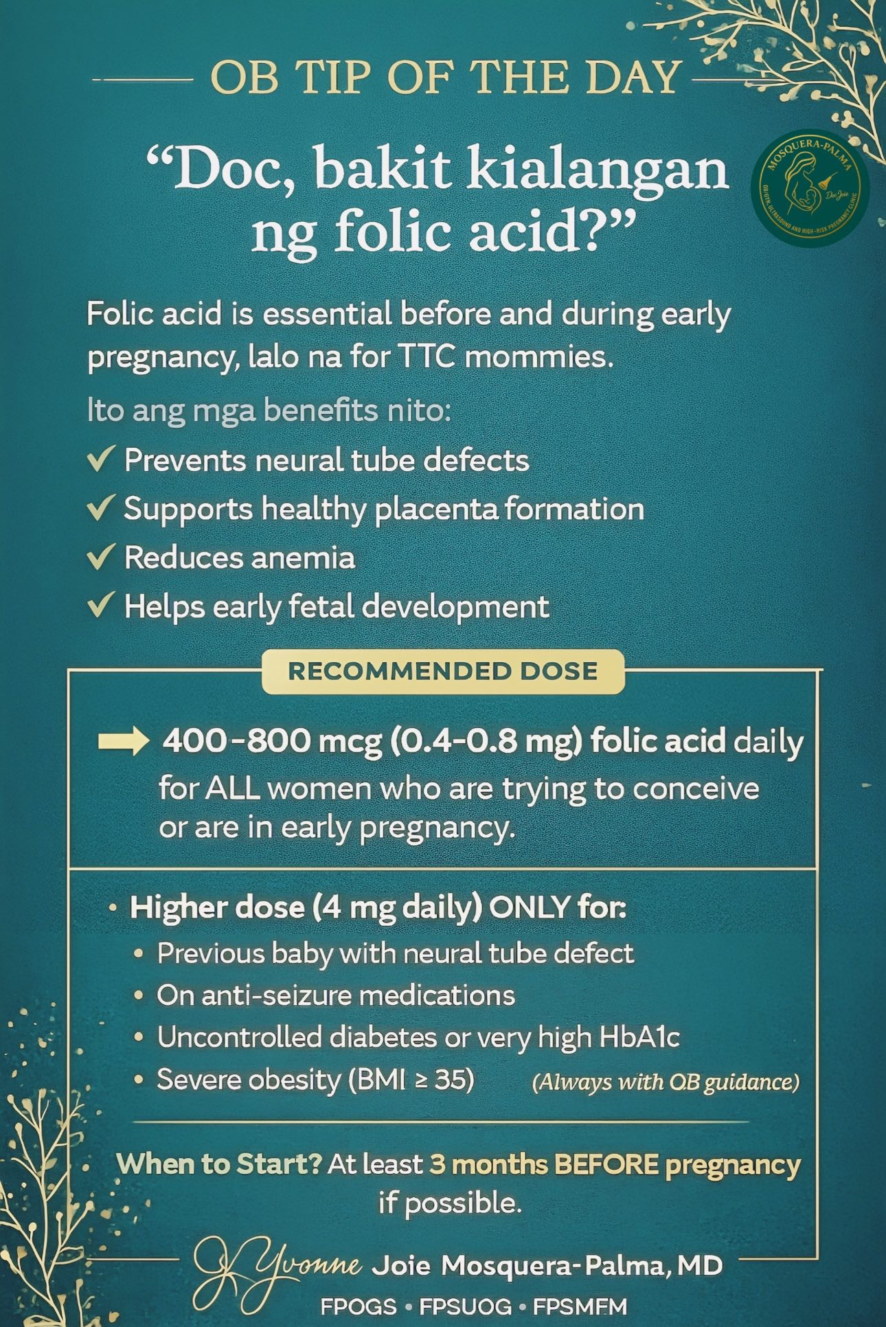 Hi, TTC po, ask ko lng po if pwde pag sabayin ang folic acid at glutathione na oral(belo)? TIA 😊