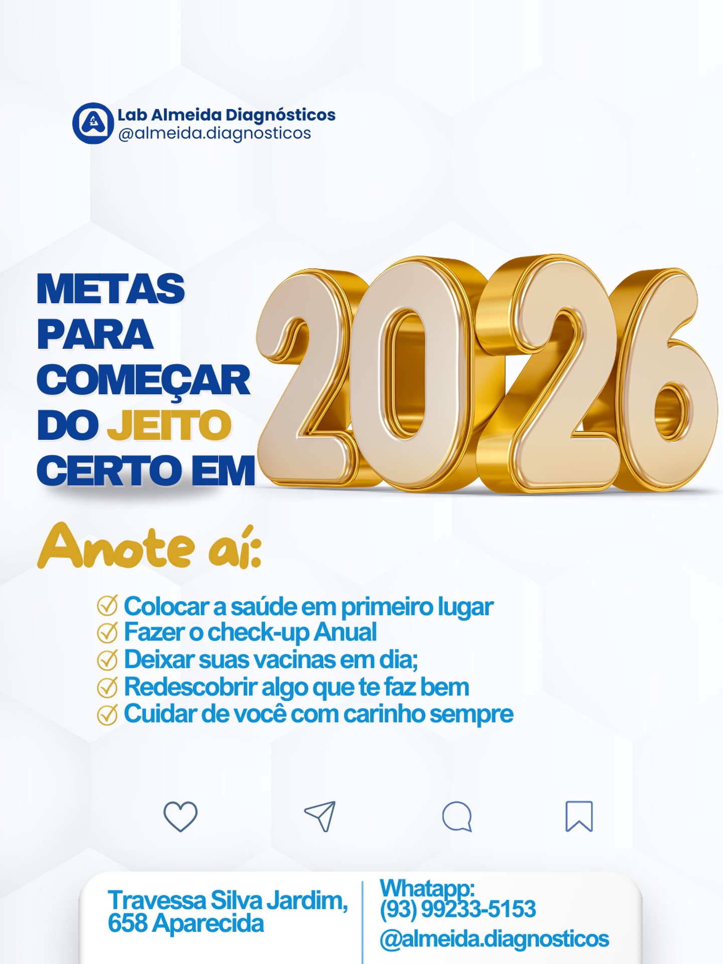 Almeida - Metas para começar 2026 do jeito certo Novo ano, novas ...