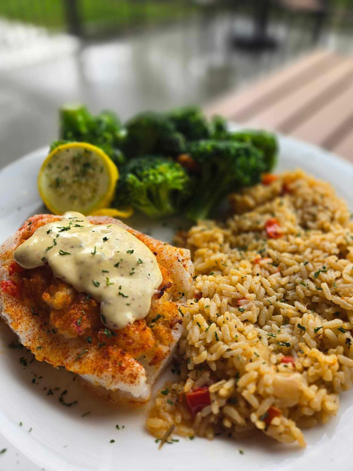 River - Tonight’s special: White Fish Stuffed with Crab and Shrimp ...