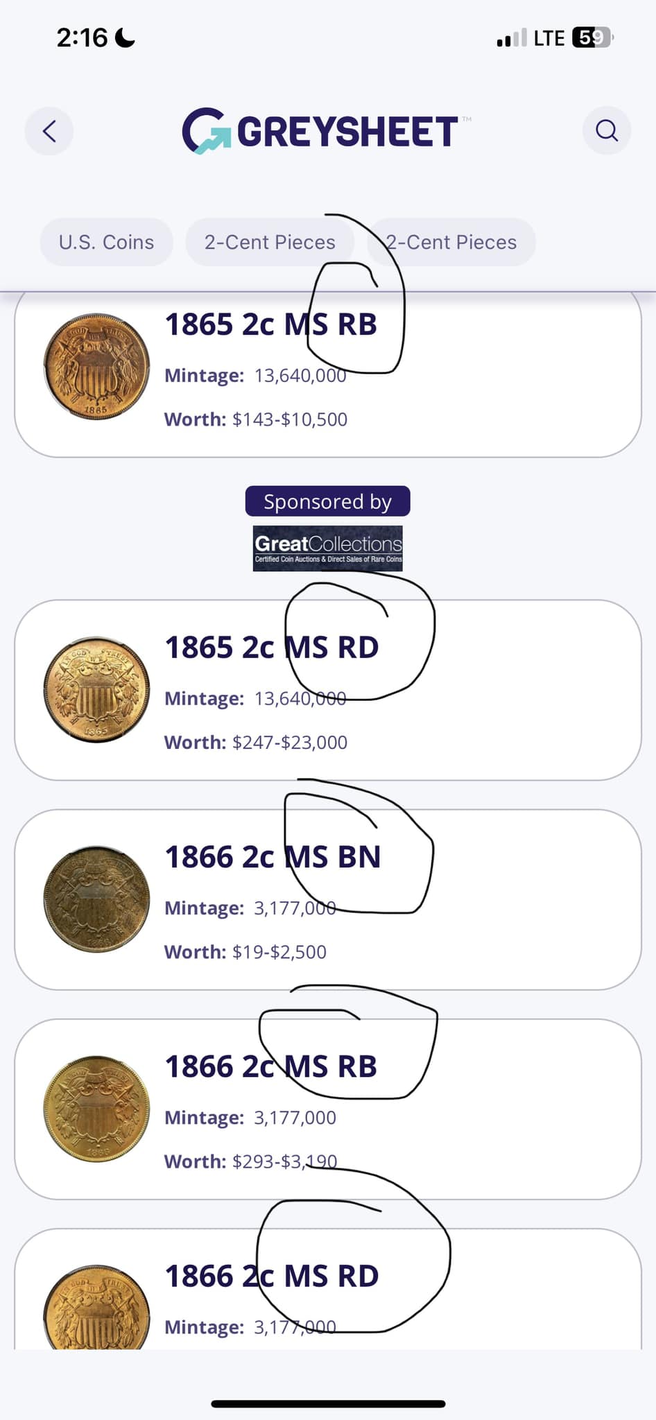What do the letters and numbers on coins signify?