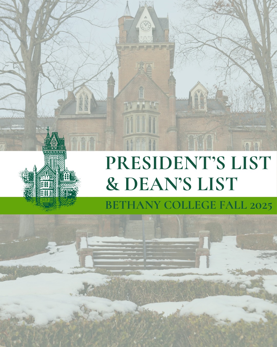 Bethany - We are proud to recognize the Bethany College students who ...