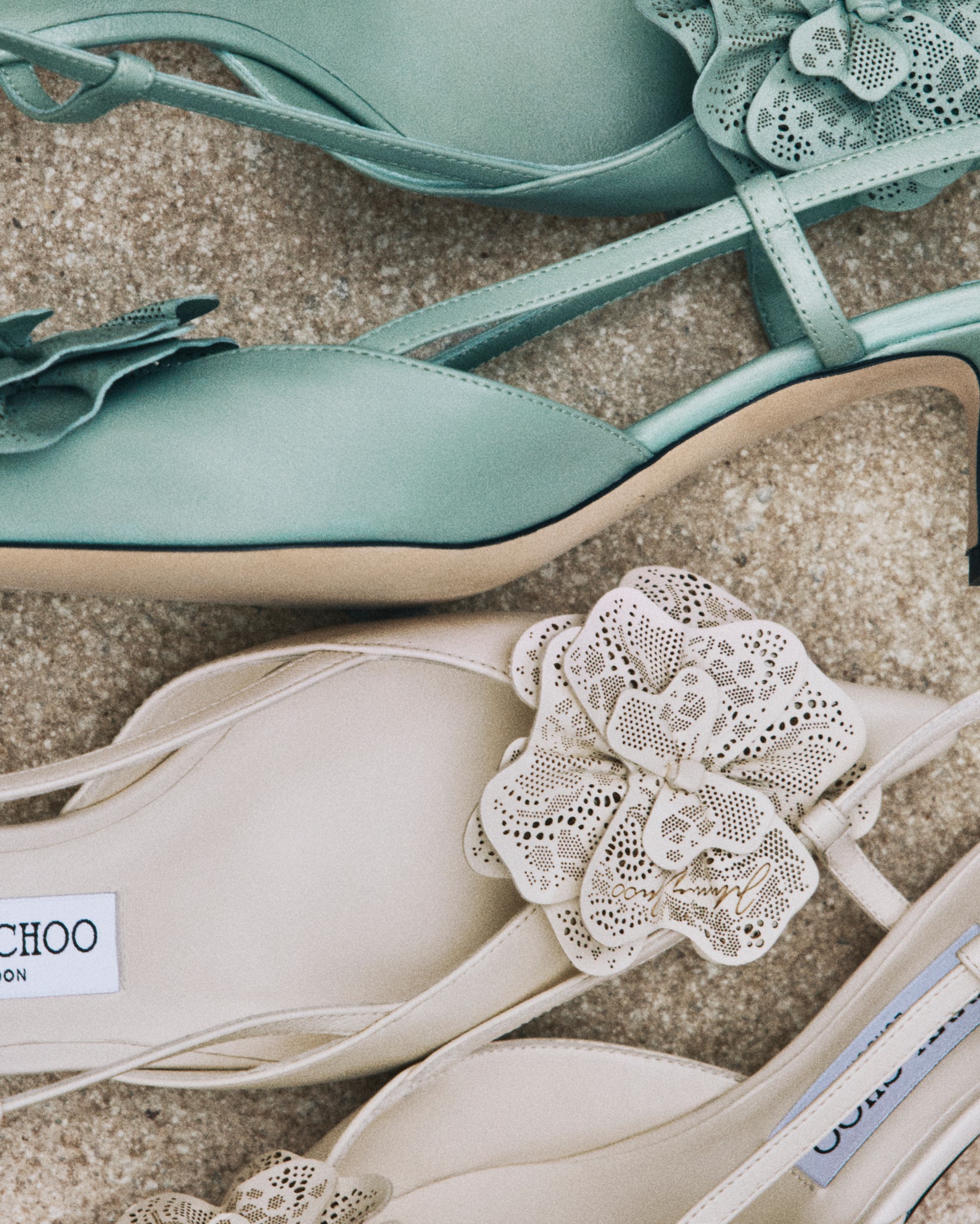 The Mimmi Slingback Floral accents and perforated leather lace