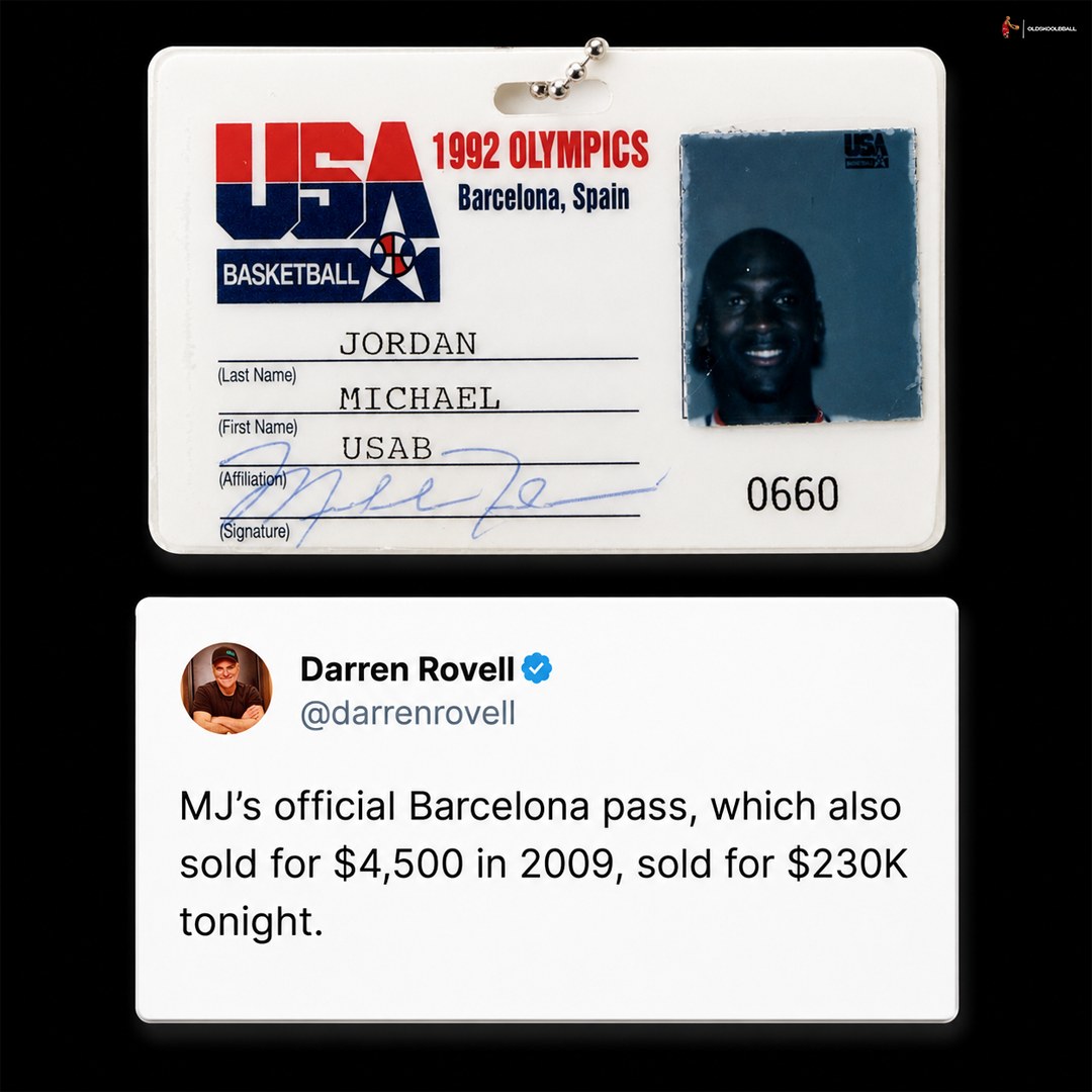 Michael Jordan's 1992 Olympic dream team pass authenticated by PSA
