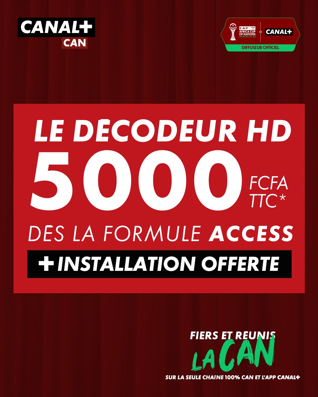 Canal+ - 🔴 N'oubliez pas que le Décodeur HD est toujours à 5.000 FCFA ...