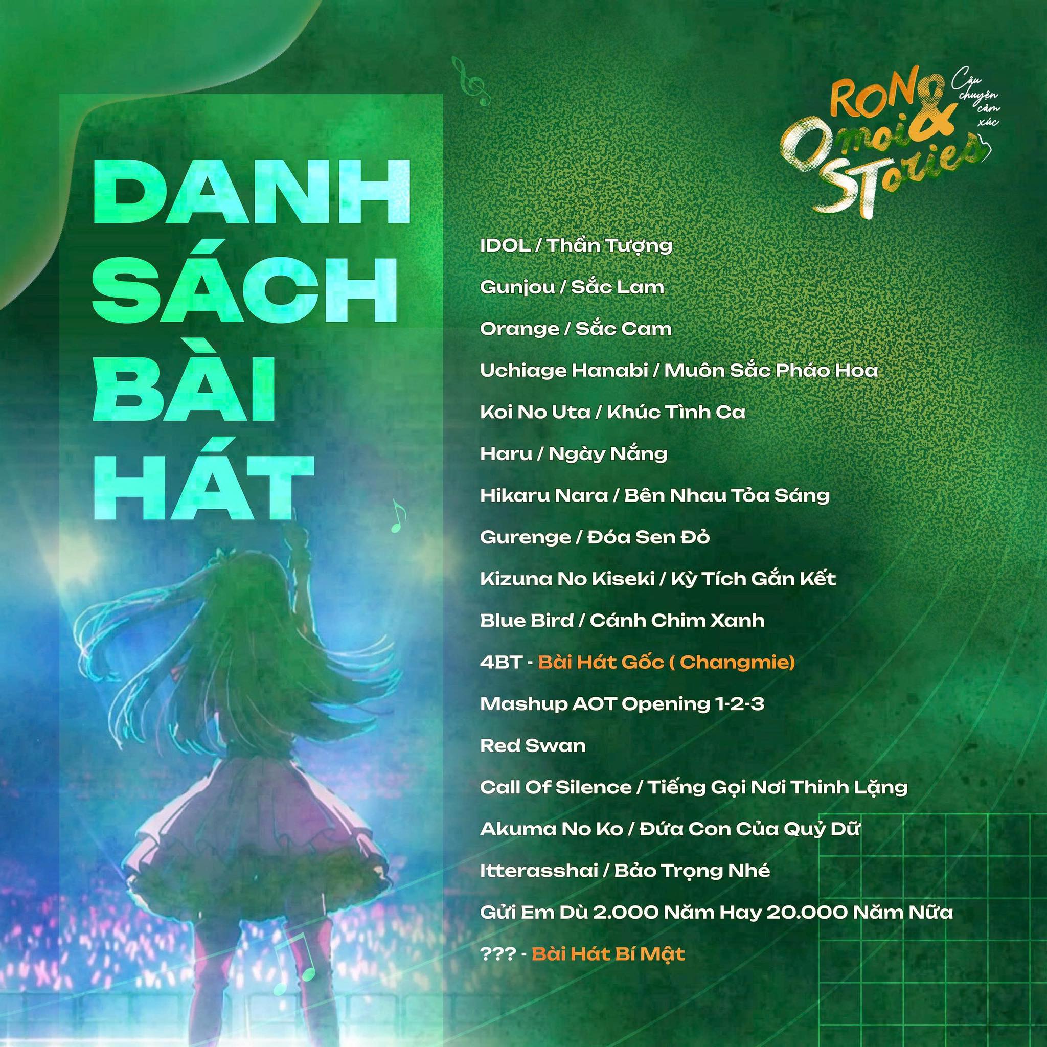 Ron - CHÍNH THỨC CÔNG BỐ SET LIST TẠI OMOI STORIES‼️ Giờ lành đã điểm ...