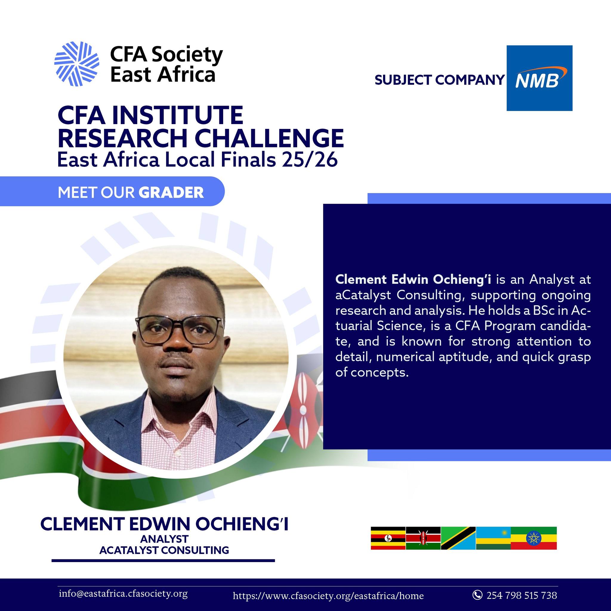 Meet Clement Edwin Ochieng’i We... - CFA Society East Africa | Facebook