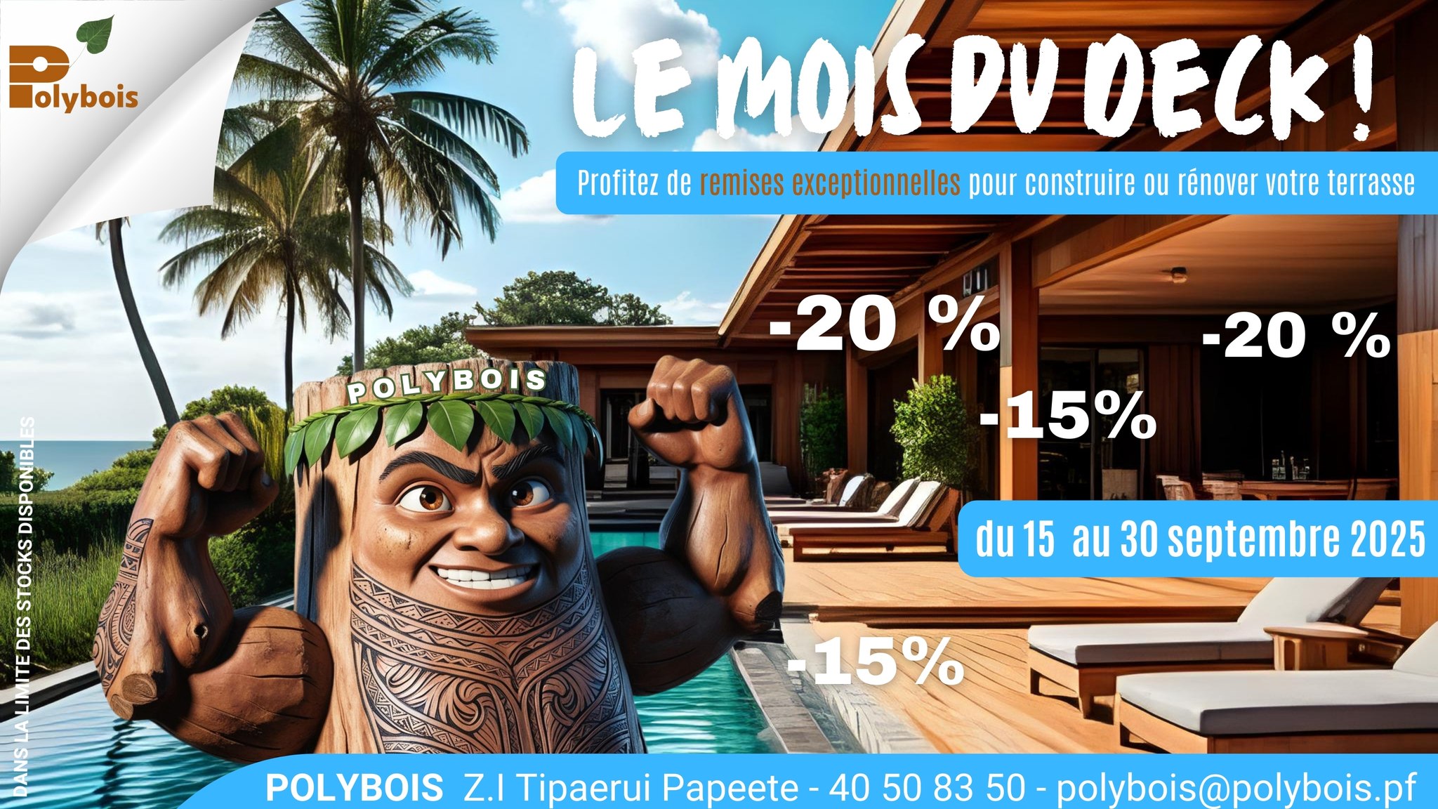 Polybois - 🌴 𝐋𝐞 𝐦𝐨𝐢𝐬 𝐝𝐮 𝐃𝐞𝐜𝐤 𝐜𝐡𝐞𝐳 𝐏𝐨𝐥𝐲𝐛𝐨𝐢𝐬 🌴 Du 𝟏𝟓 𝐚𝐮 𝟑𝟎 𝐬𝐞𝐩𝐭𝐞𝐦𝐛𝐫𝐞 ...