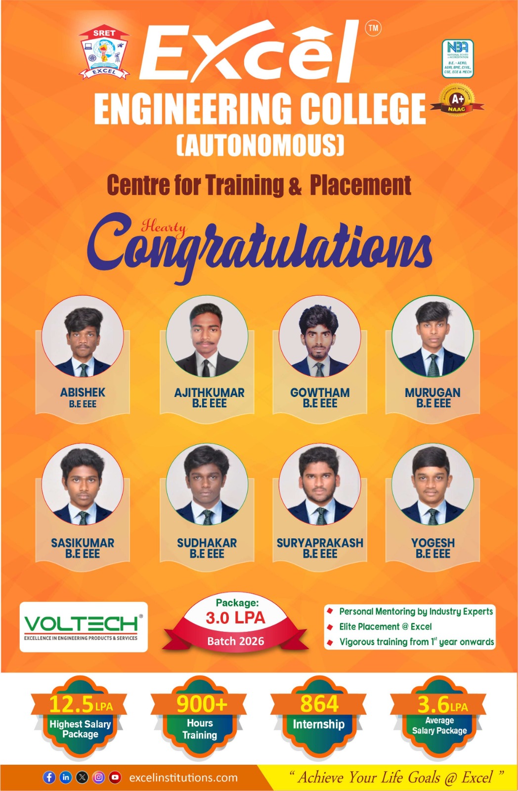 Excel - Congratulations to our proud achievers from Excel Engineering ...