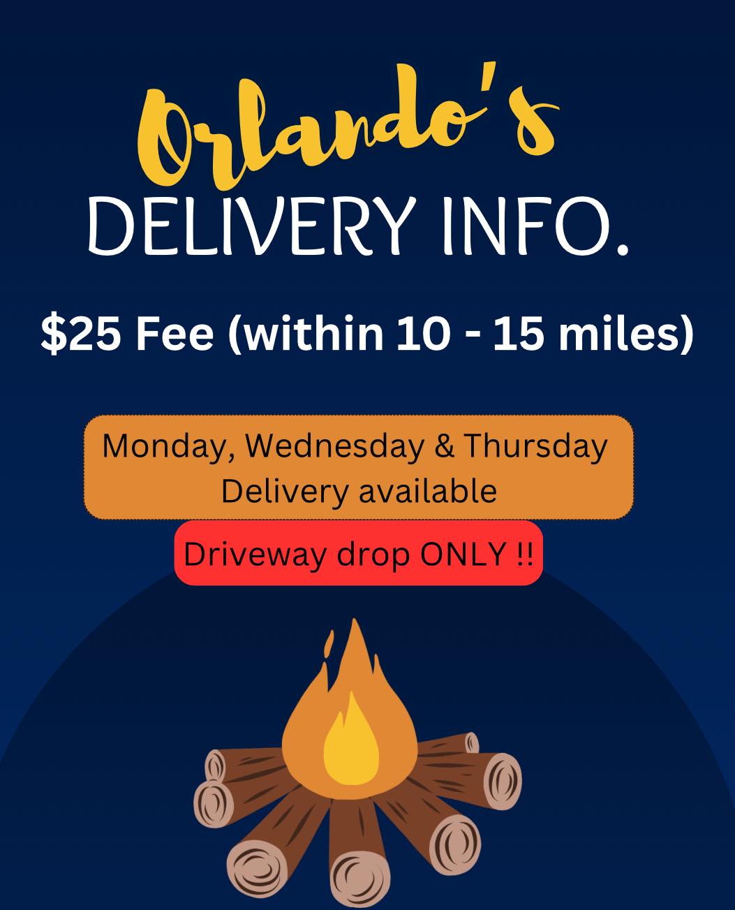 Orlando’s - 🪵 We have firewood & DELIVERY! 🪵 The boys worked hard all ...