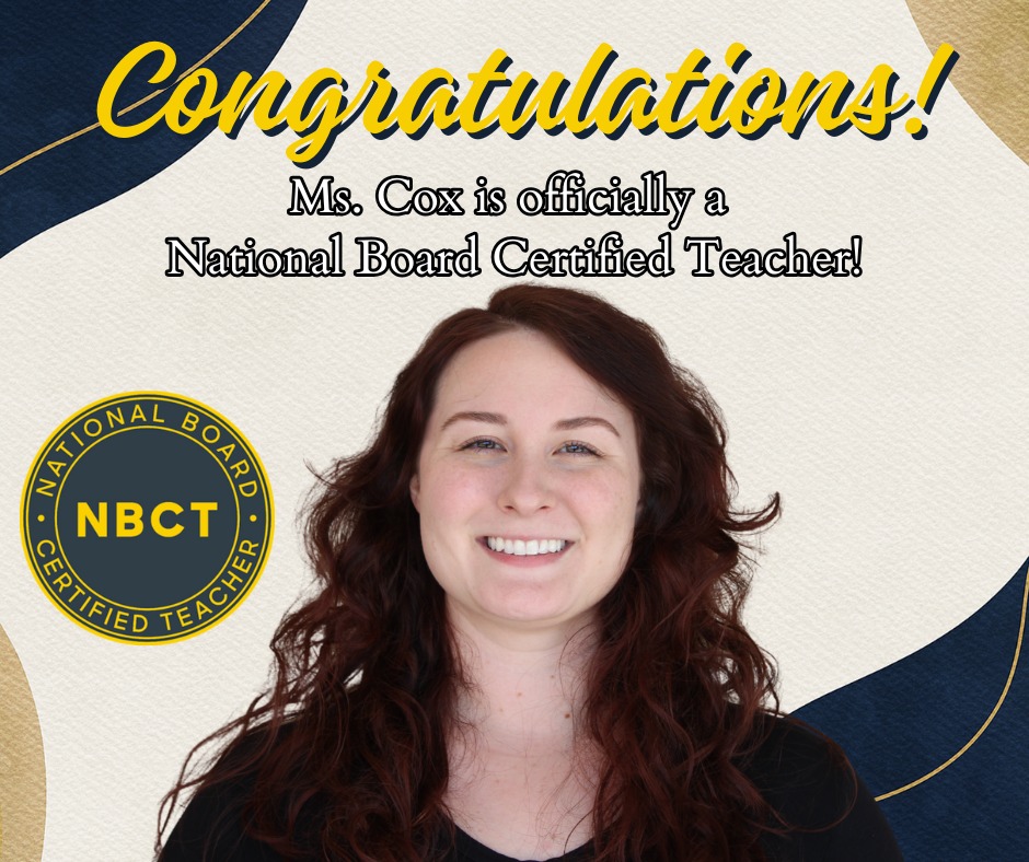 Gautier - We want to wish Ms. Cox congratulations on earning her ...