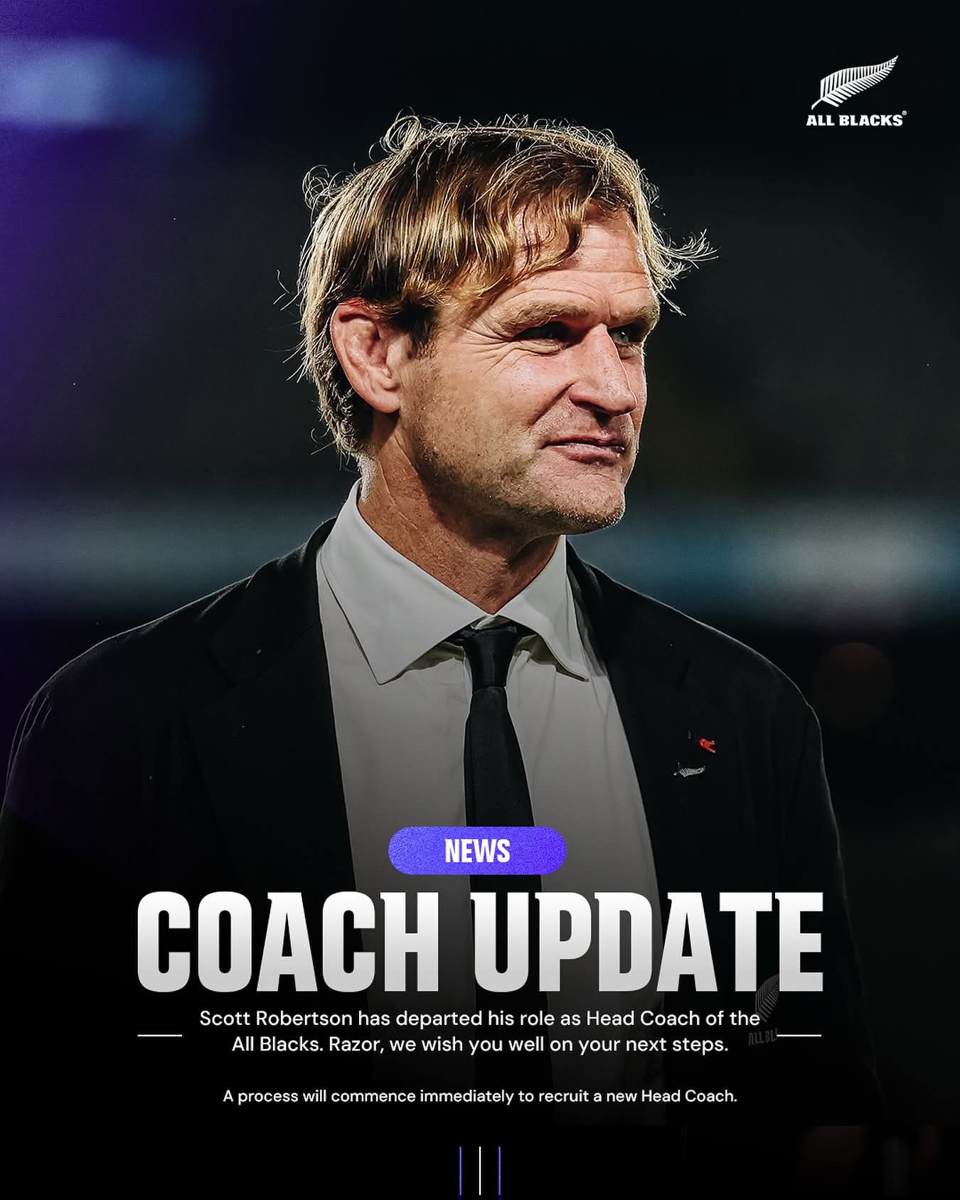 Rugby News - The All Blacks will have a new head coach in... | Facebook