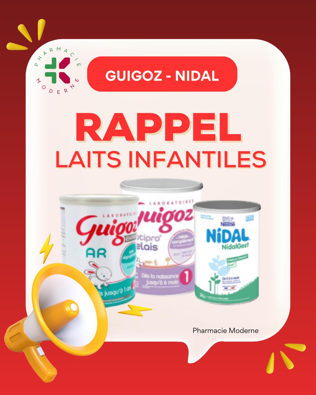🚨 INFORMATION IMPORTANTE –... - Grande Pharmacie Moderne | Facebook