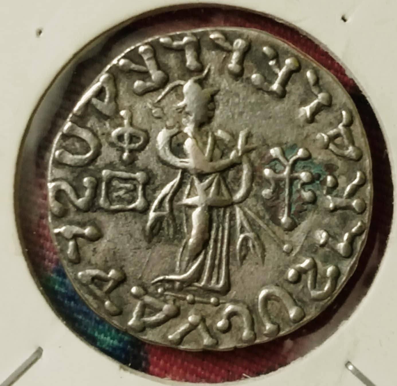 INDO-SCYTHIANS, Azes I / II. after 58 BC. AR Tetradrachm. NGC-AU
