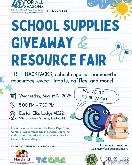Talbot Humane at Easton's back-to-school supplies giveaway and