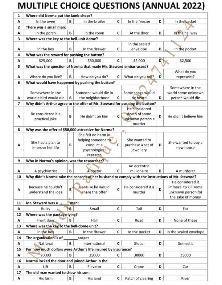 #part1 #english #exams2023 #MCQs... - Step up Academy RYK
