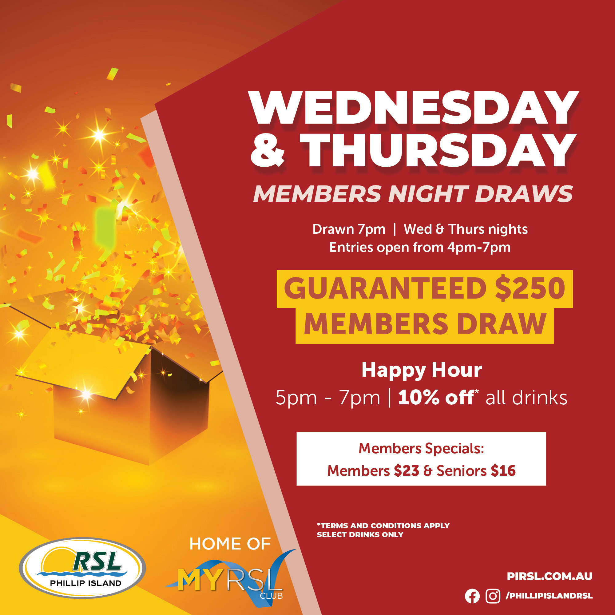 It is the last Wednesday Members... - Phillip Island RSL | Facebook