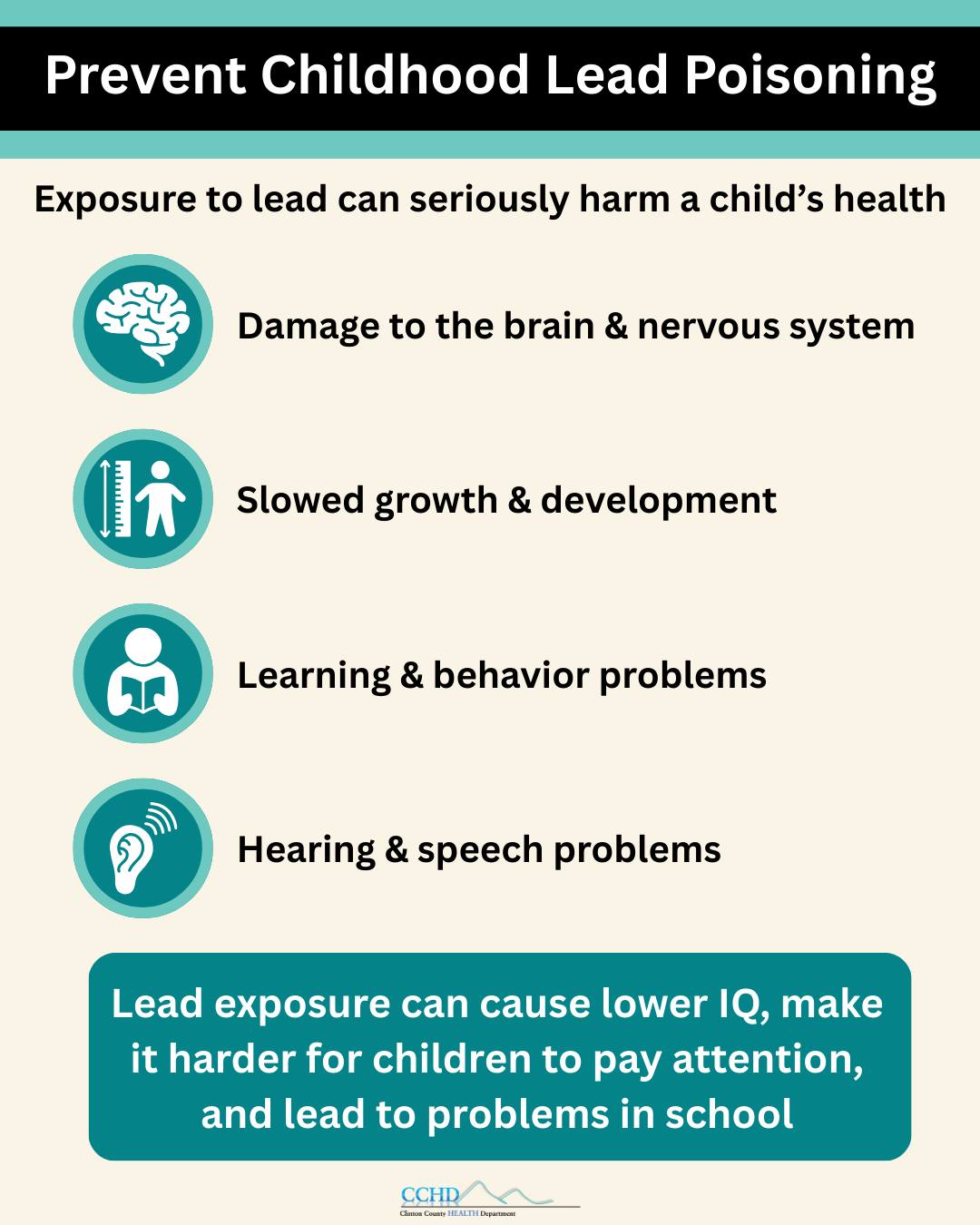 Clinton - Exposure to lead in childhood can have lifelong impacts ...