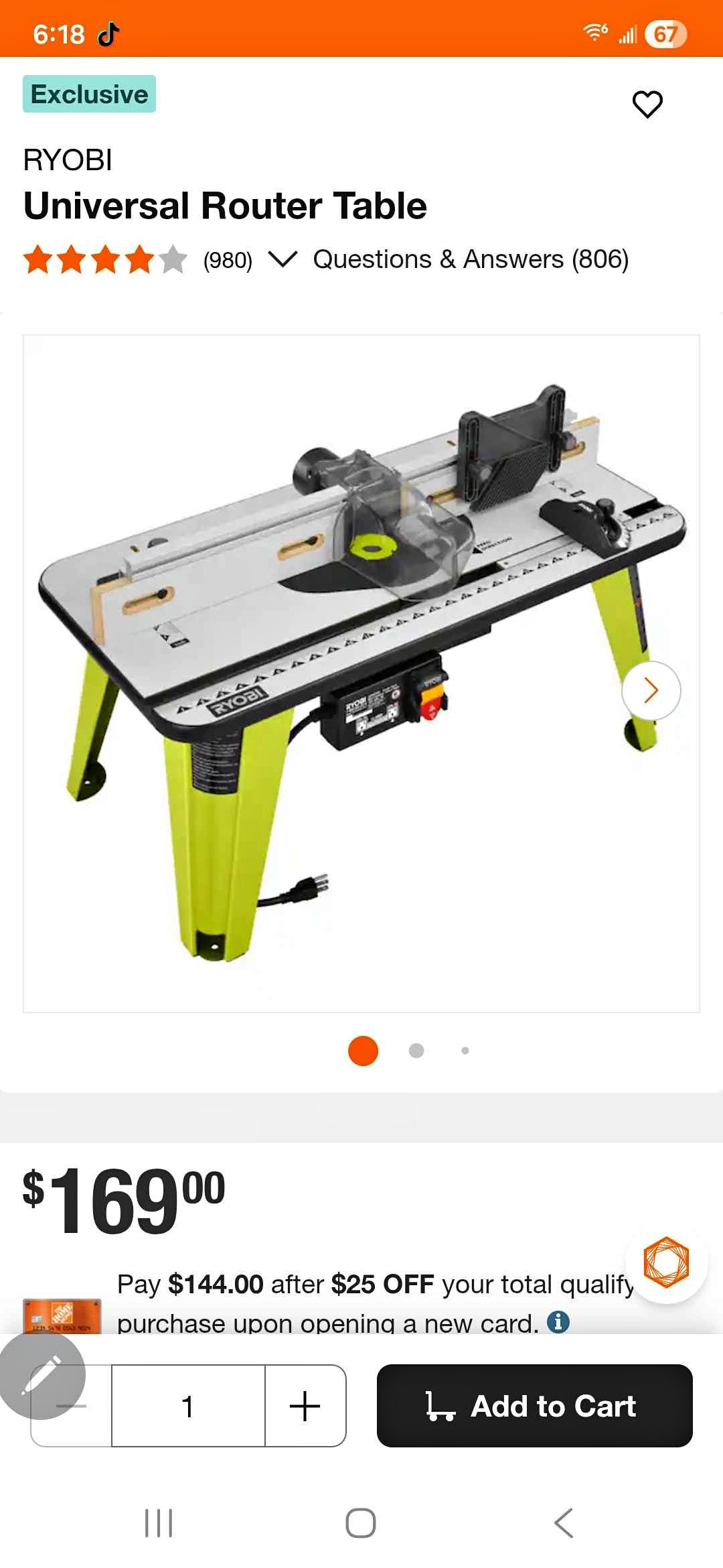 Wolfcraft Router Table with Craftsman Router - Router Tables ...