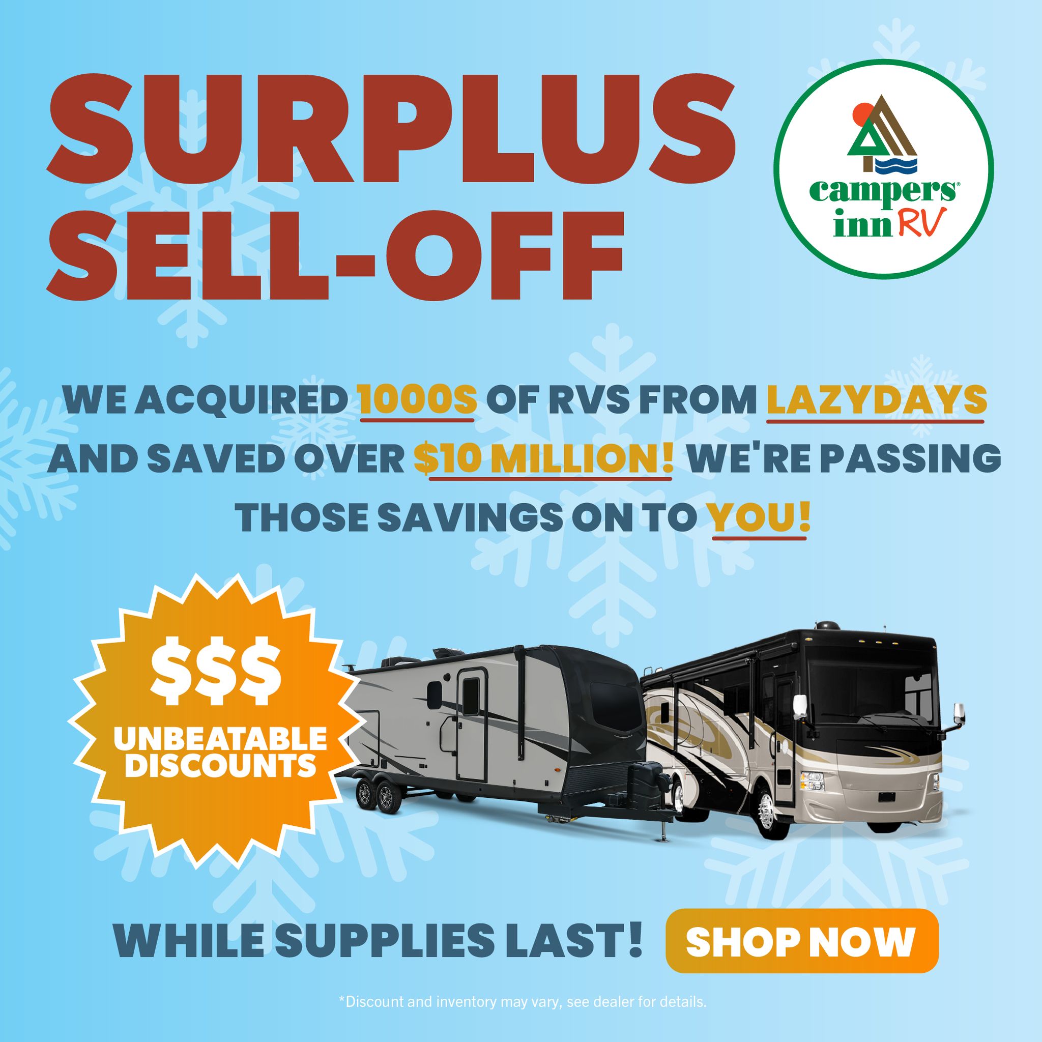 Campers - Find your dream RV just in time for the holidays during our ...