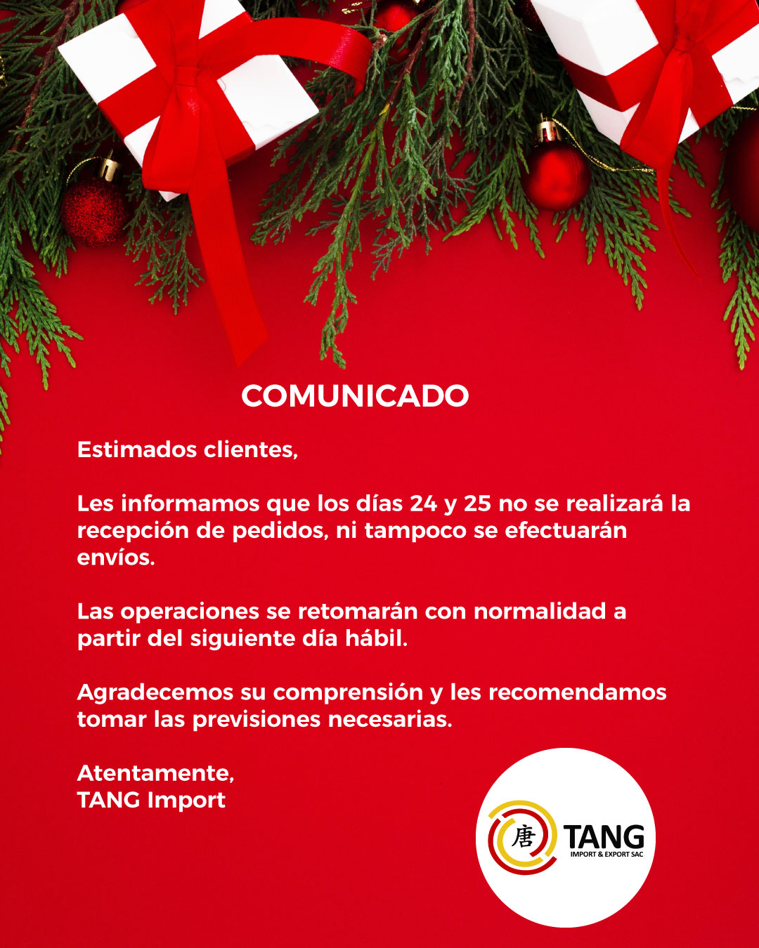 TANG - Import & Export SAC
