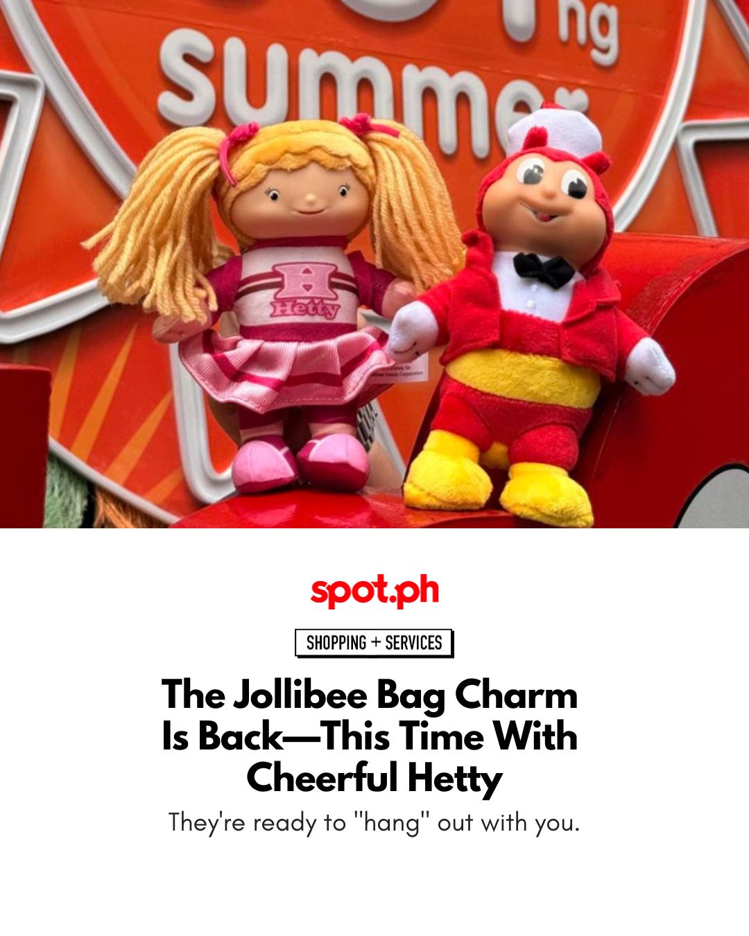 ICYMI, Jollibee and Hetty are transformed into keychains. Link at
