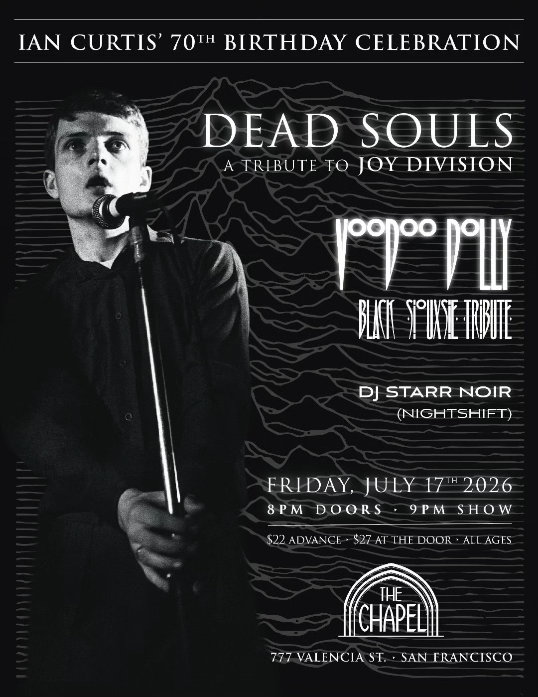 🕯🕯Next Friday 7/17! Ian Curtis' 70th birthday celebration