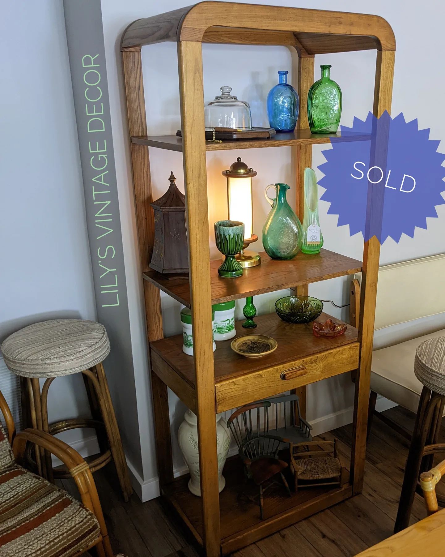 SOLD This tall display shelf... - Lily's Vintage Decor
