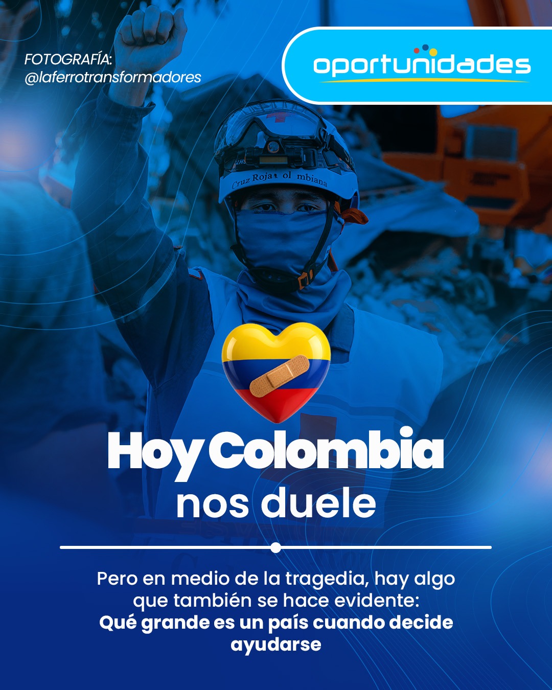 Hoy Colombia nos duele. 🇨🇴 Pero en medio de la tristeza también