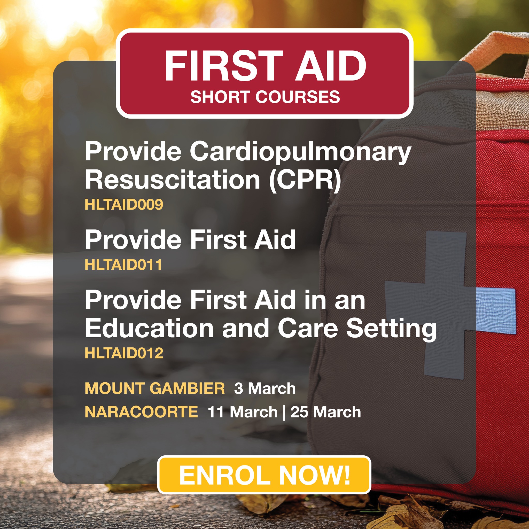 🩹 Nationally... - Limestone Coast Training RTO Code 40376 | Facebook