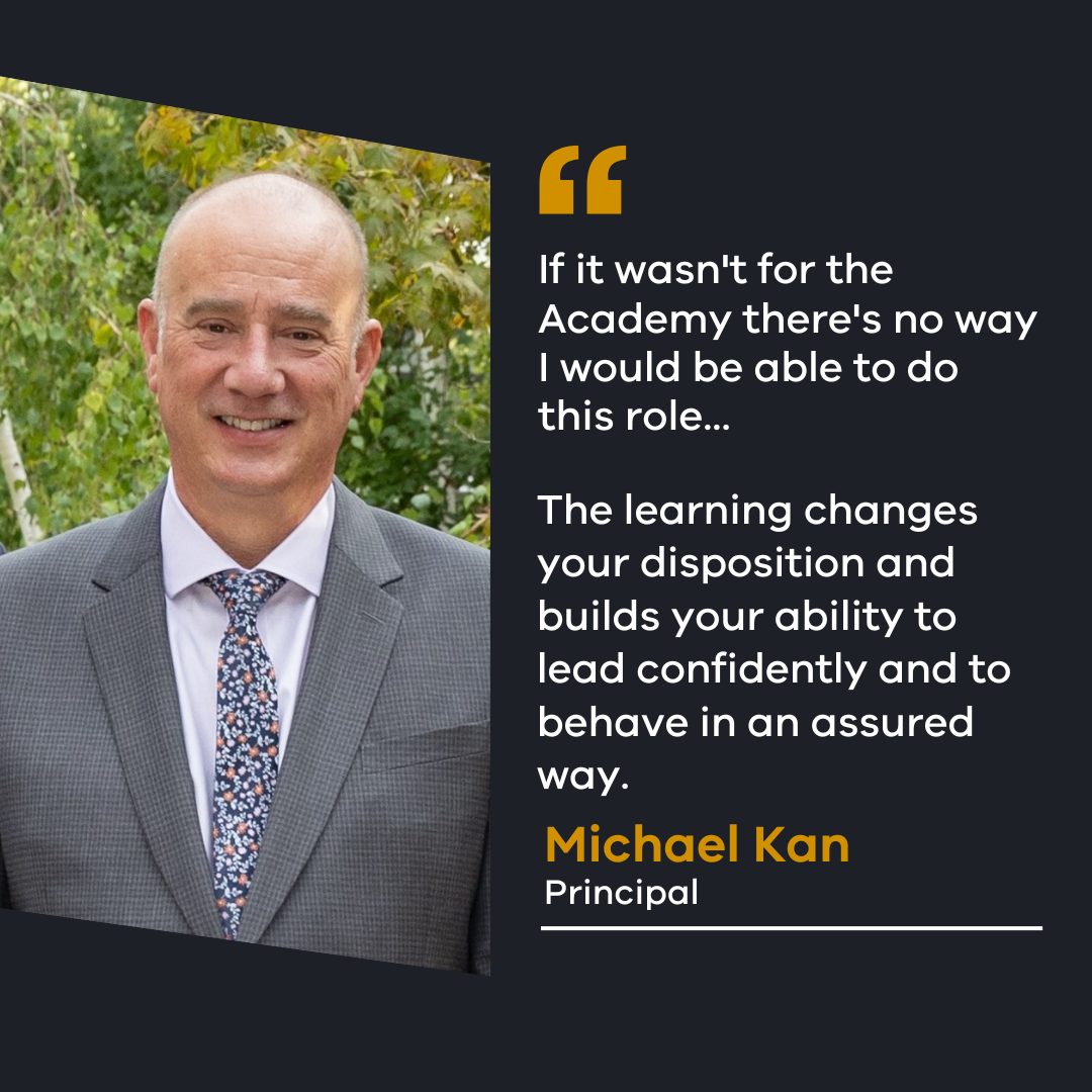 Victorian - School leadership = impact Michael Kan, Principal of ...