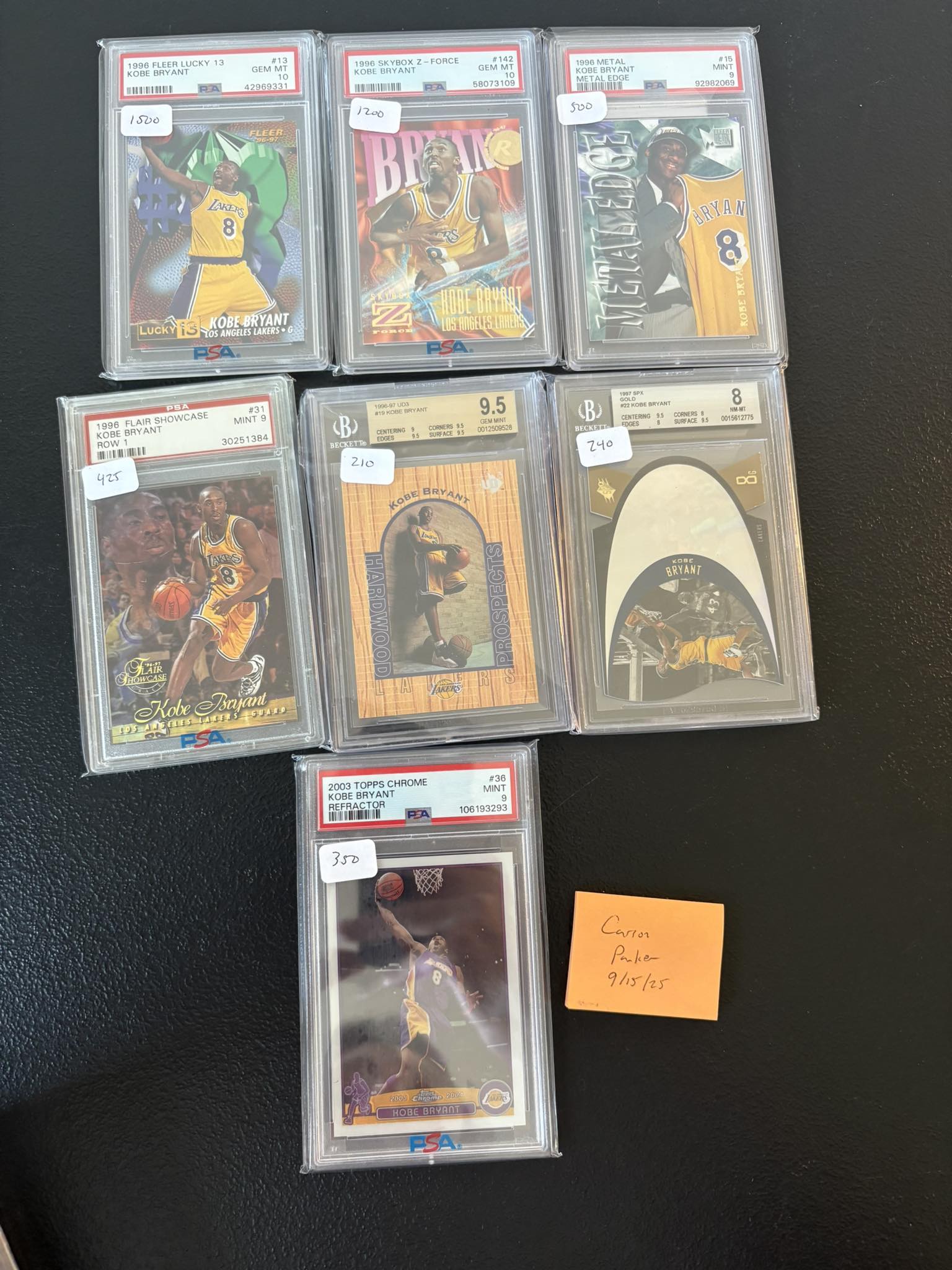Kobe Bryant 1996 Star Date 2000 PSA 7 for sale