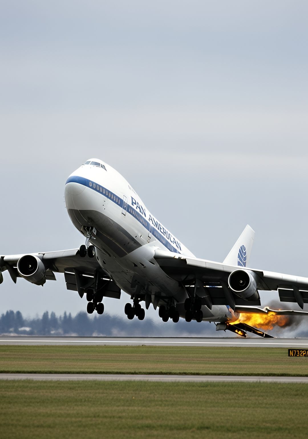 Pan Am Flight 845 was a Boeing 747-121, registration N747PA