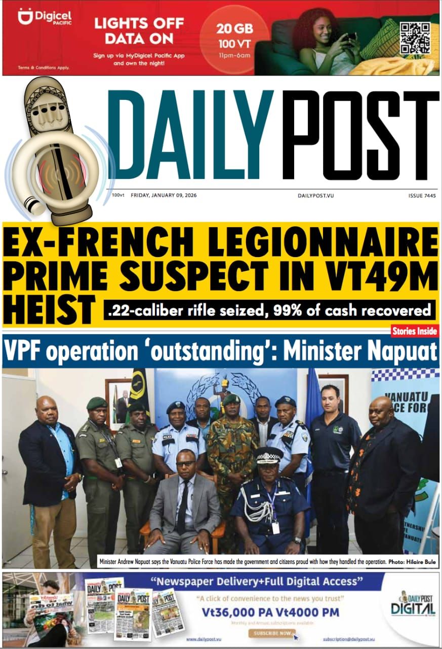 Vanuatu - Our front page for today📰 Read more on our Daily Post ...