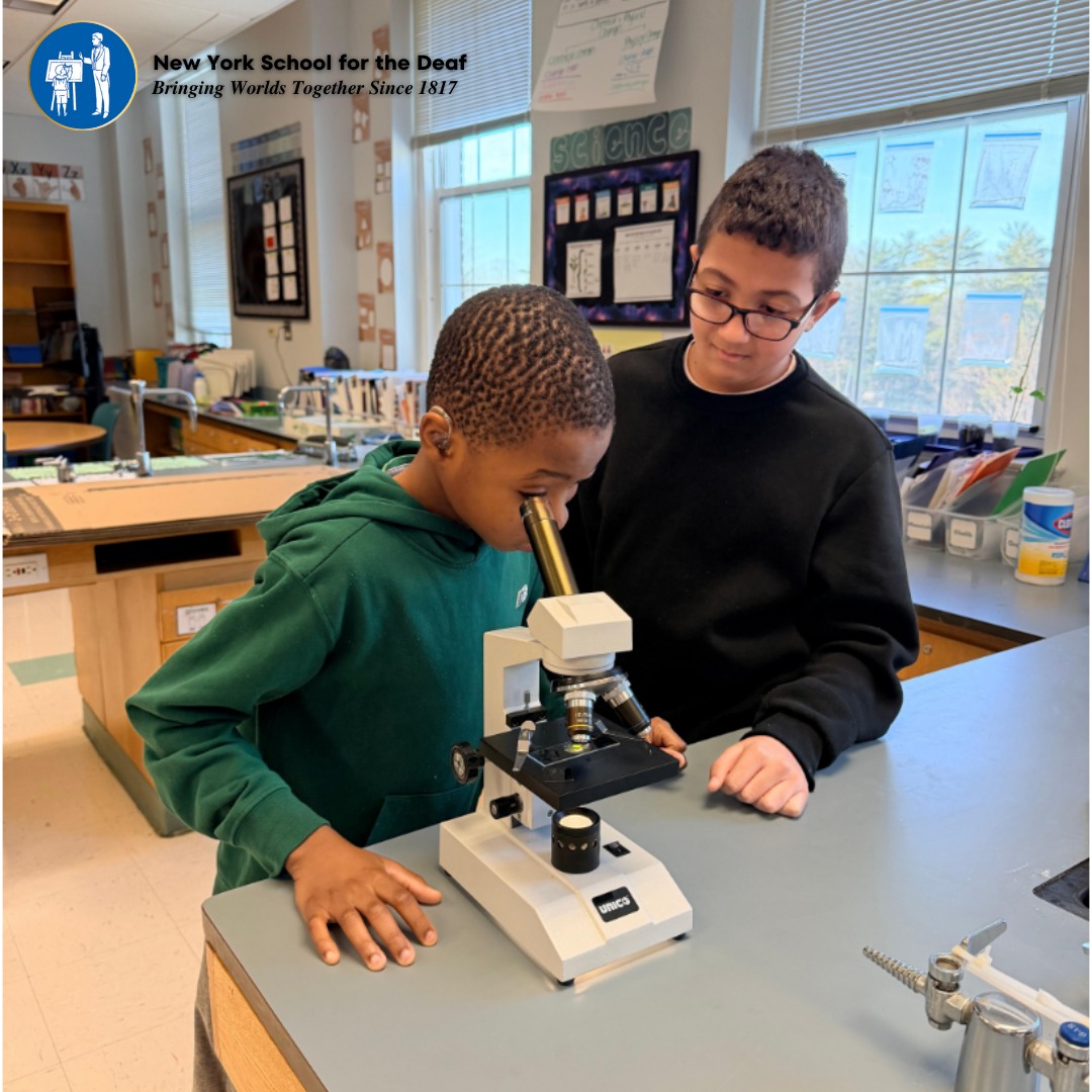 STEM learning in action! Students at New York School for the Deaf