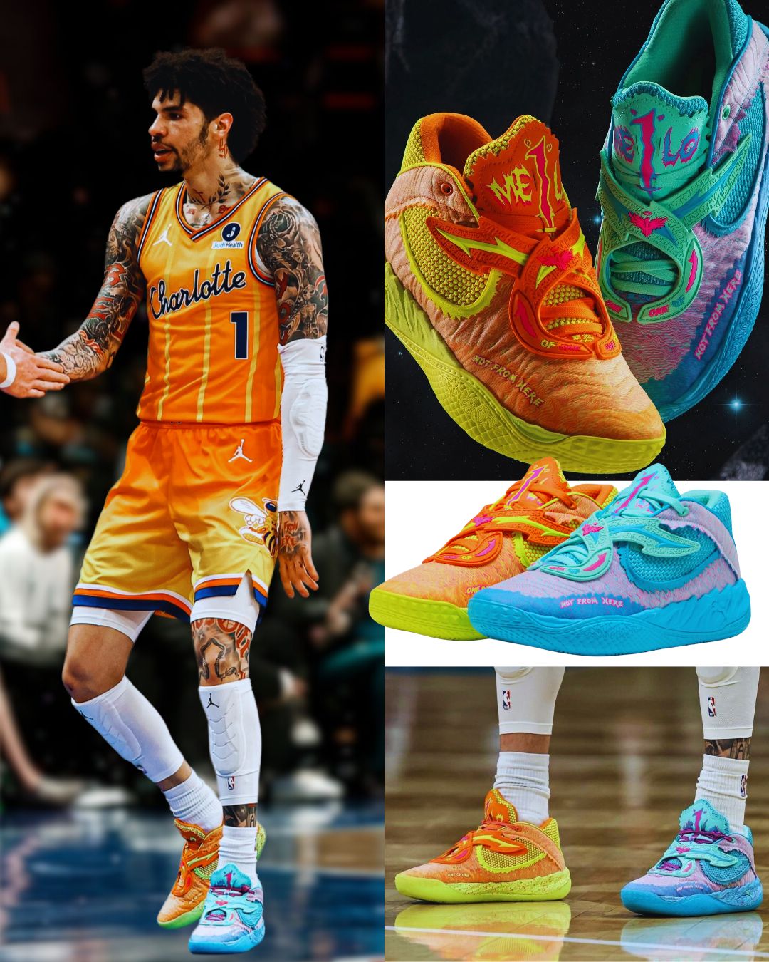 LaMelo Ball laced up the “Rick and Morty” PUMA MB.05s in the game