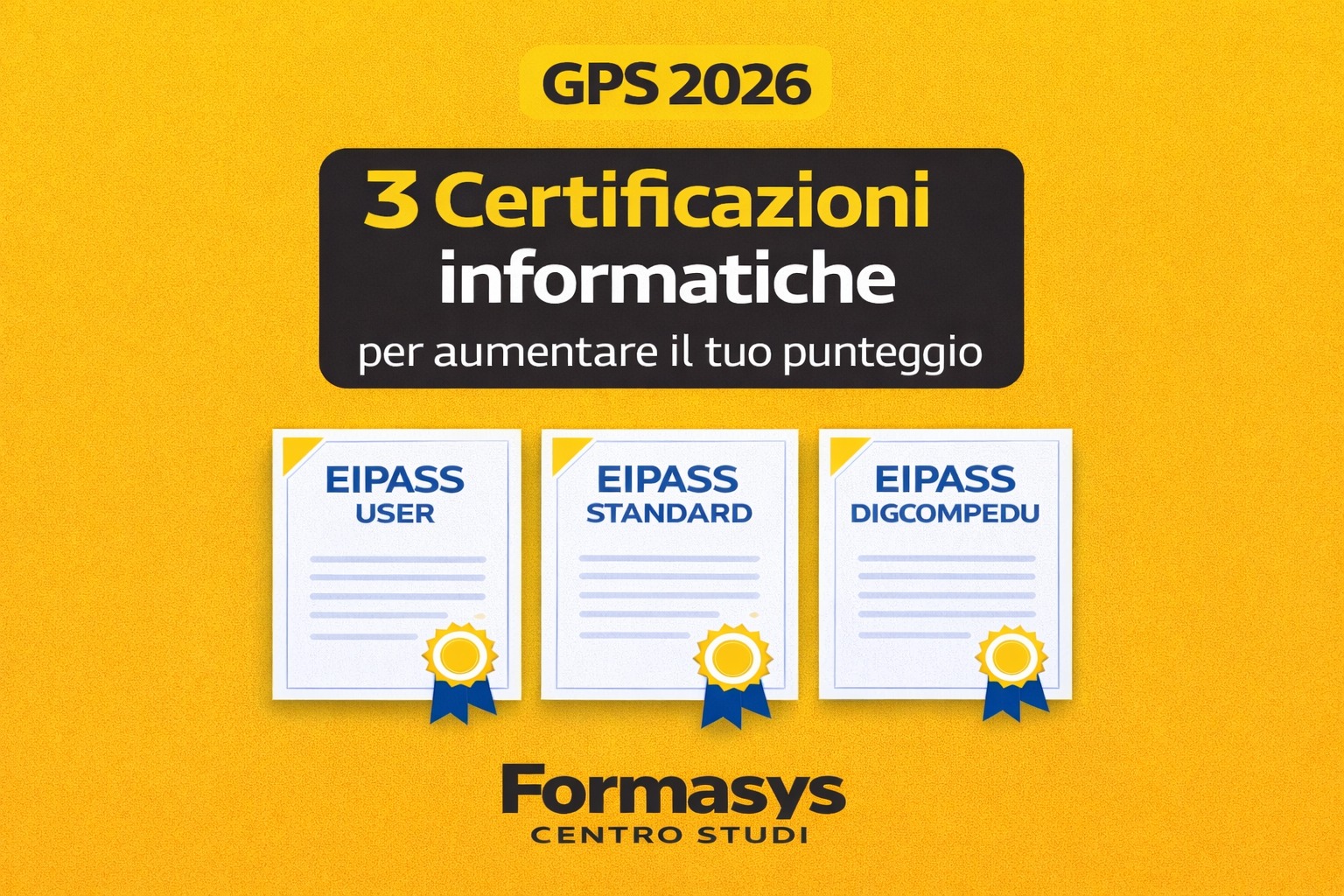 Formasys - 📢 GPS 2026-2028: aumenta il tuo punteggio! Secondo la più ...