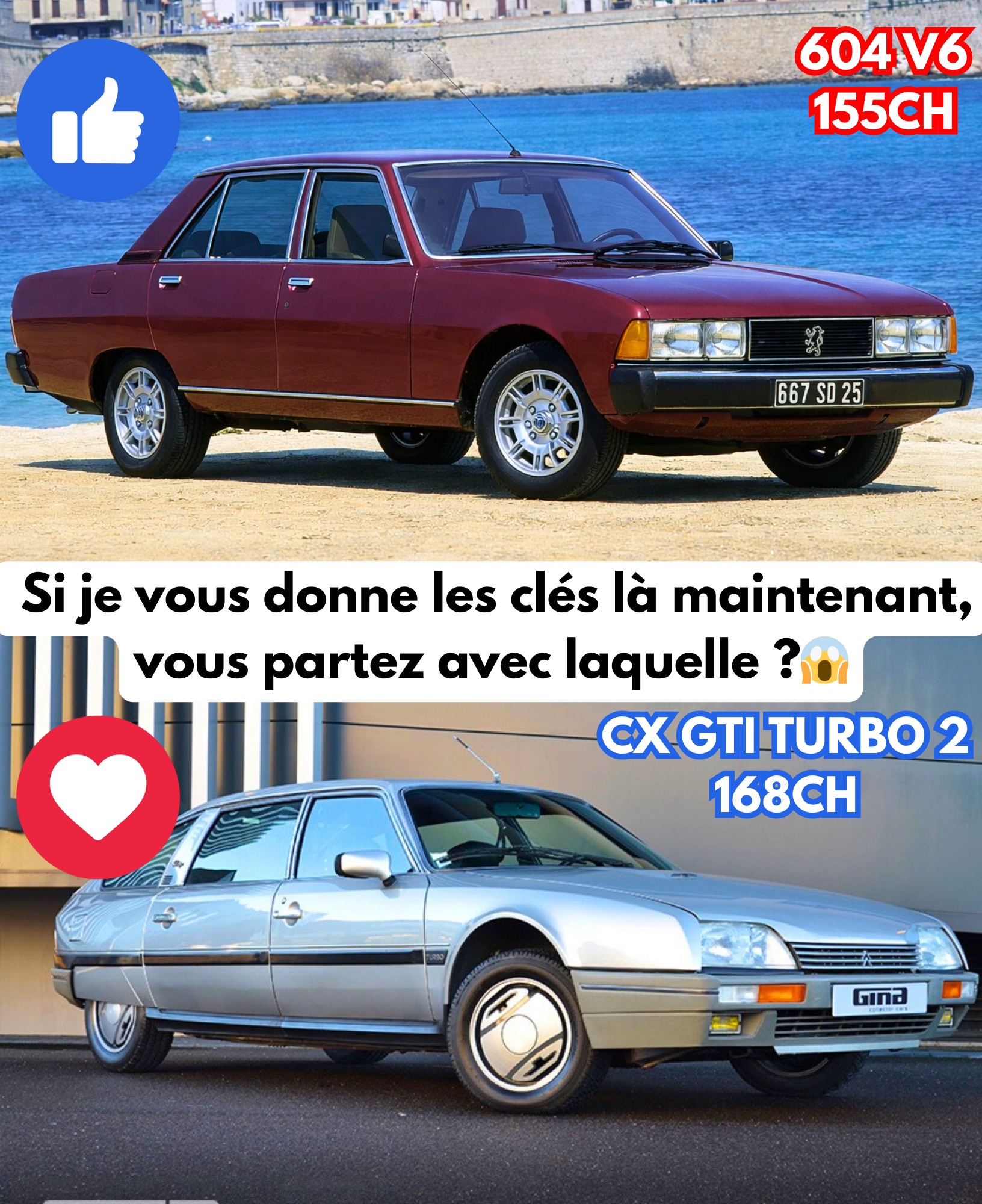 Viral - ⚡Tu préfères repartir au volant de la 🇫🇷 Peugeot 604 V6 155 ch ...