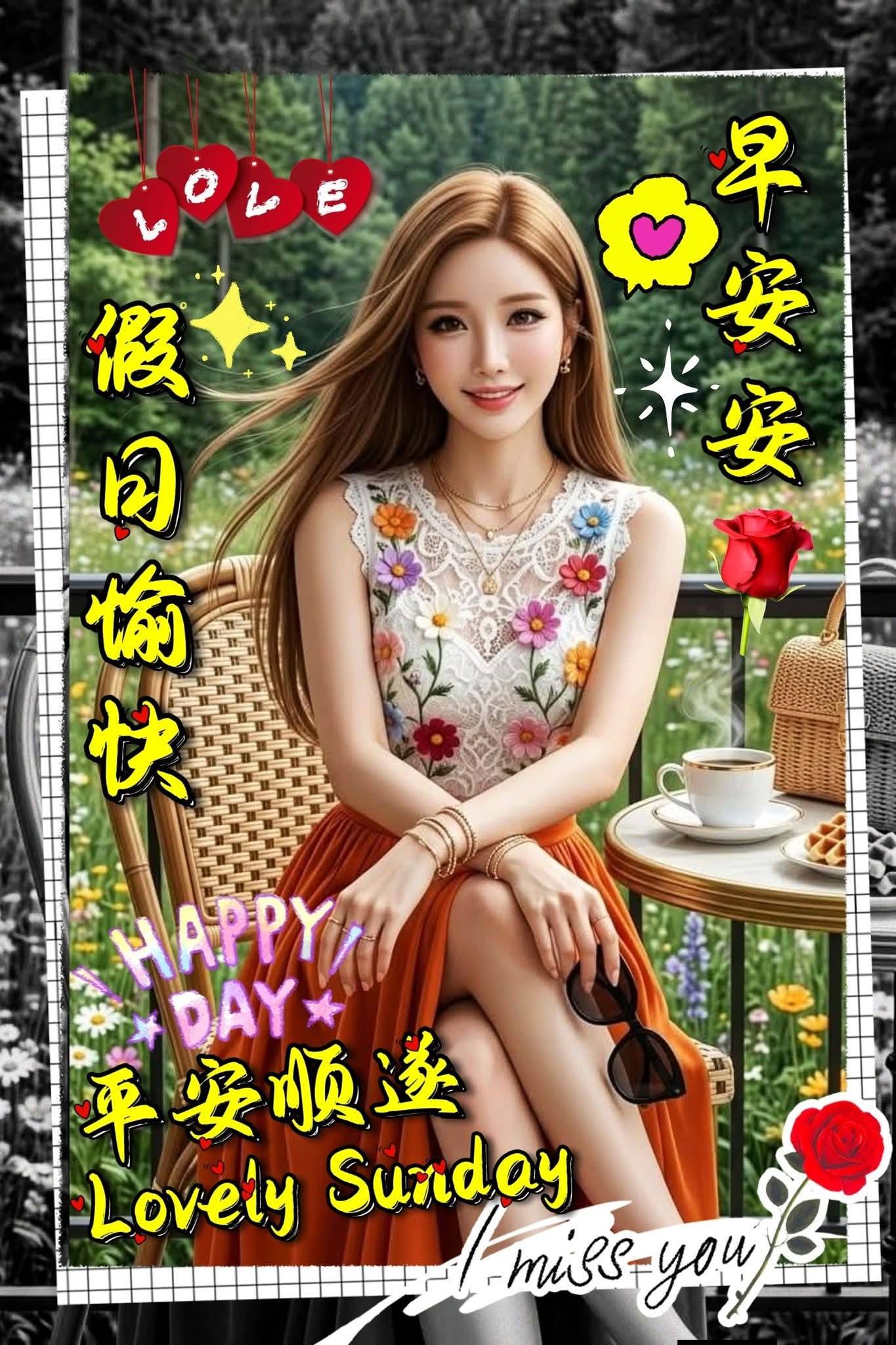 明日　晴天様リクエスト HAPPY SUNDAY 💖💖💖 GOOD MORNING 快樂星期天💞💞💞大家早安吉祥