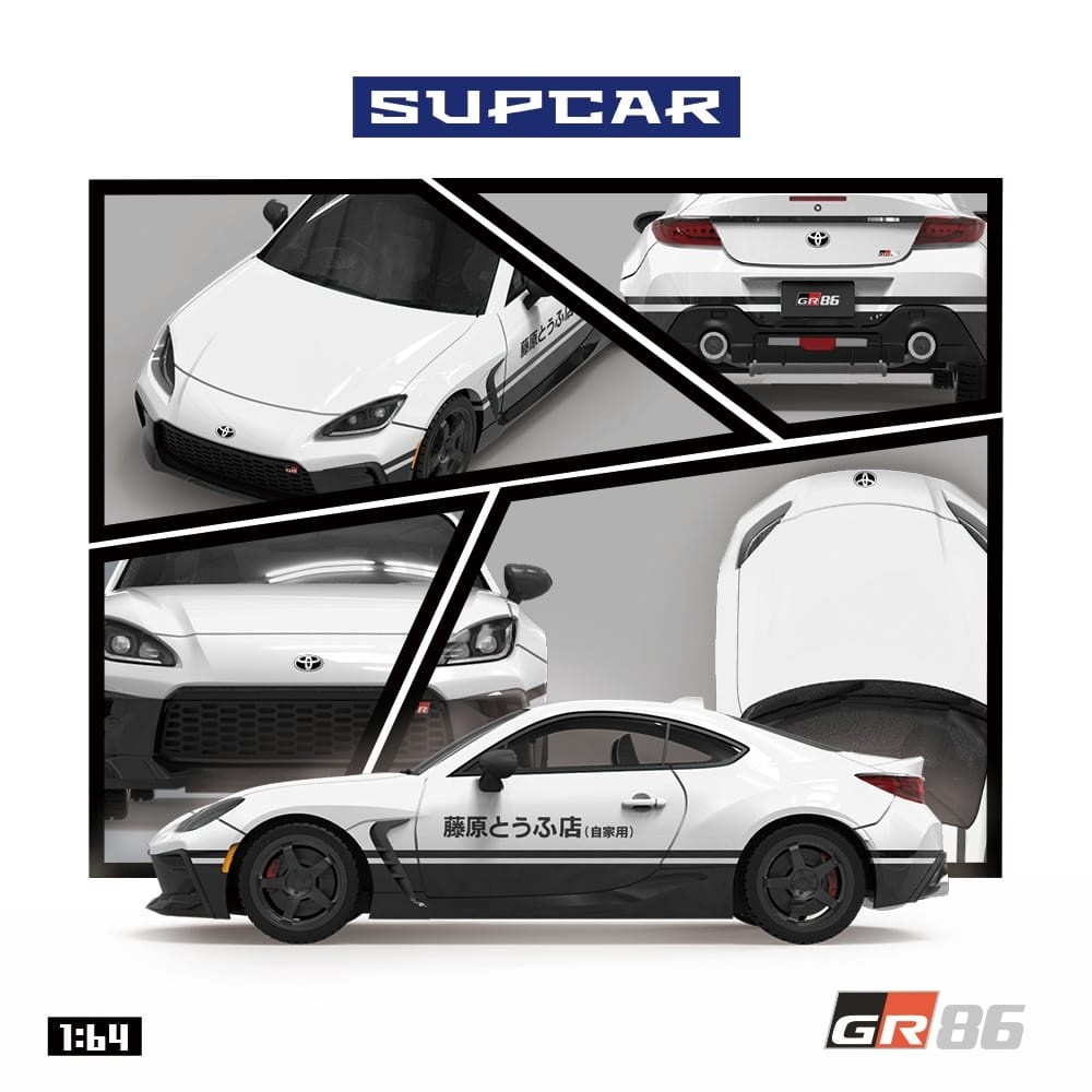 1/64 トヨタ GR86 GT Wing TOYOTA 藤原とうふ店 86 1/64 トヨタ GR86 GT Wing TOYOTA 藤原とうふ店 86 現行トヨタ86で頭