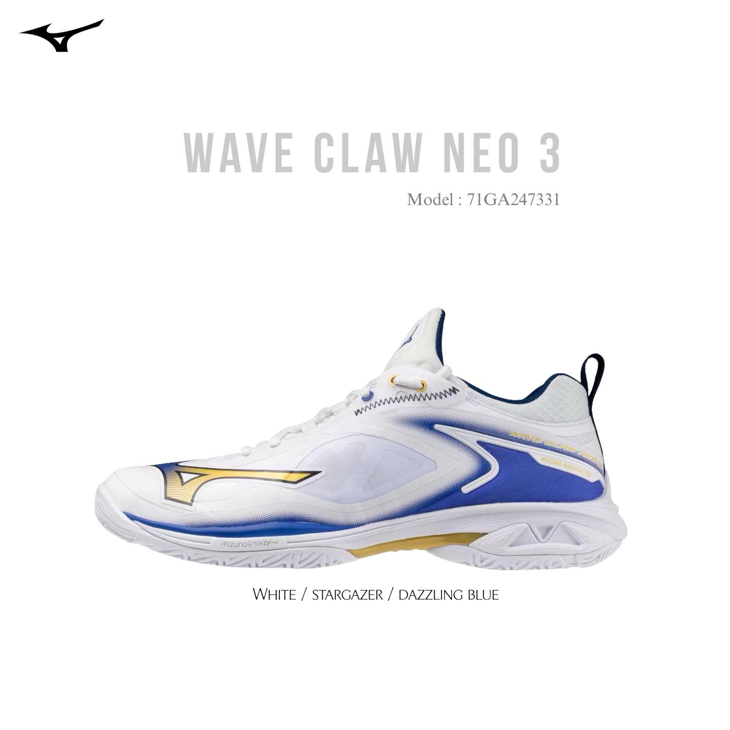 MIZUNO WAVE CLAW NEO 3 BADMINTON SHOES This shoe is loaded with