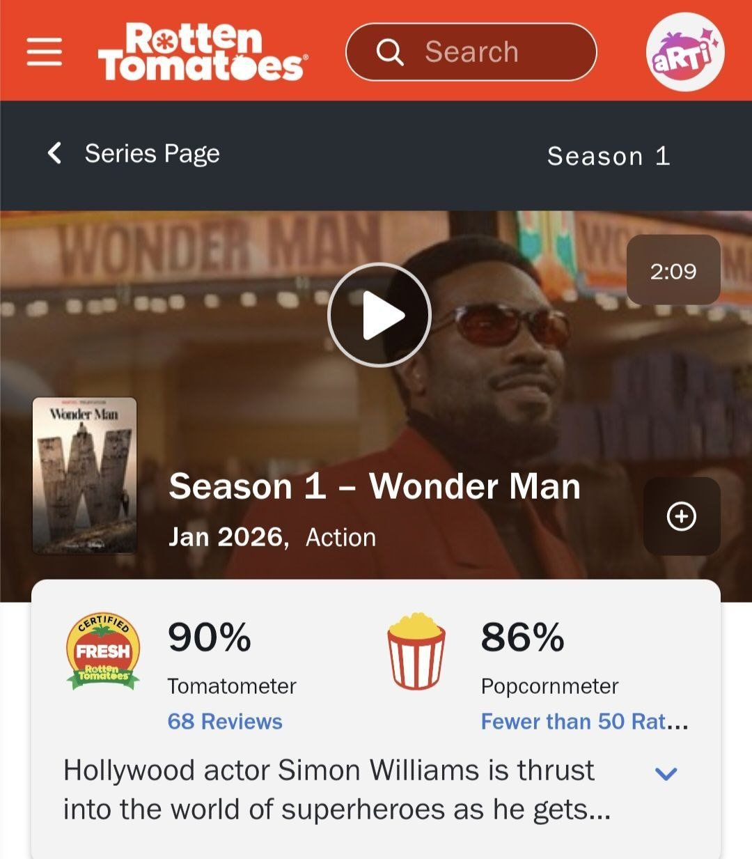 KillerMari0 - #WonderMan debutó en Rotten Tomatoes con un... | Facebook